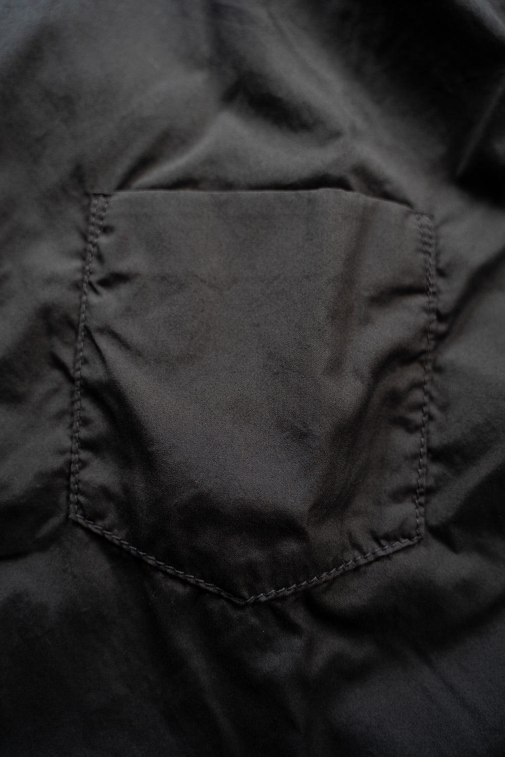 SH04B ボックスワイド3本針シャツ（BLACK）