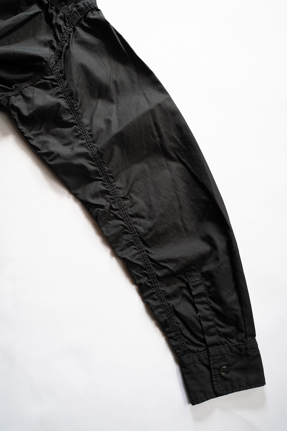 SH04B ボックスワイド3本針シャツ（BLACK）