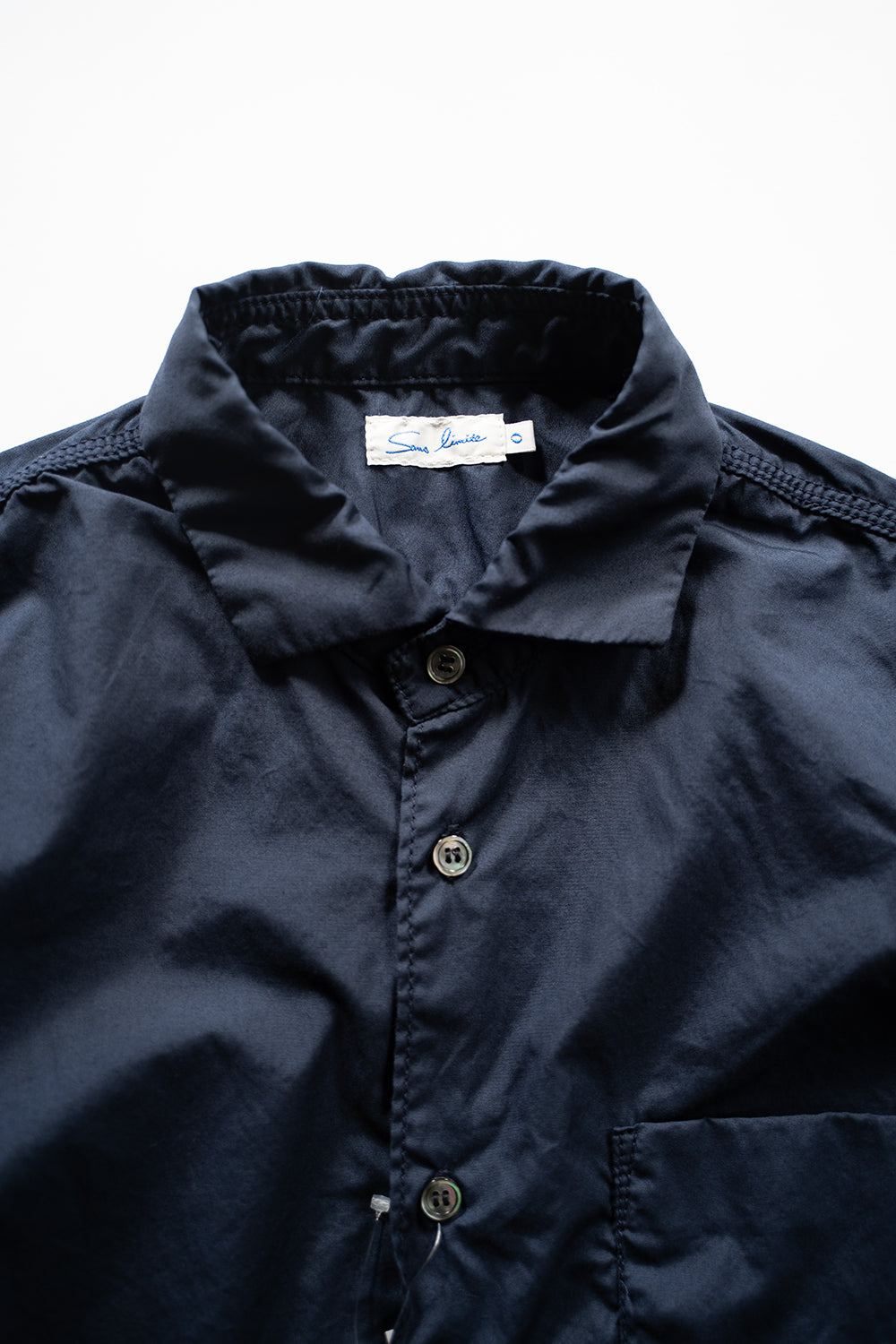 Sans limite/サンリミット】SH04B ボックスワイド3本針シャツ（NAVY）