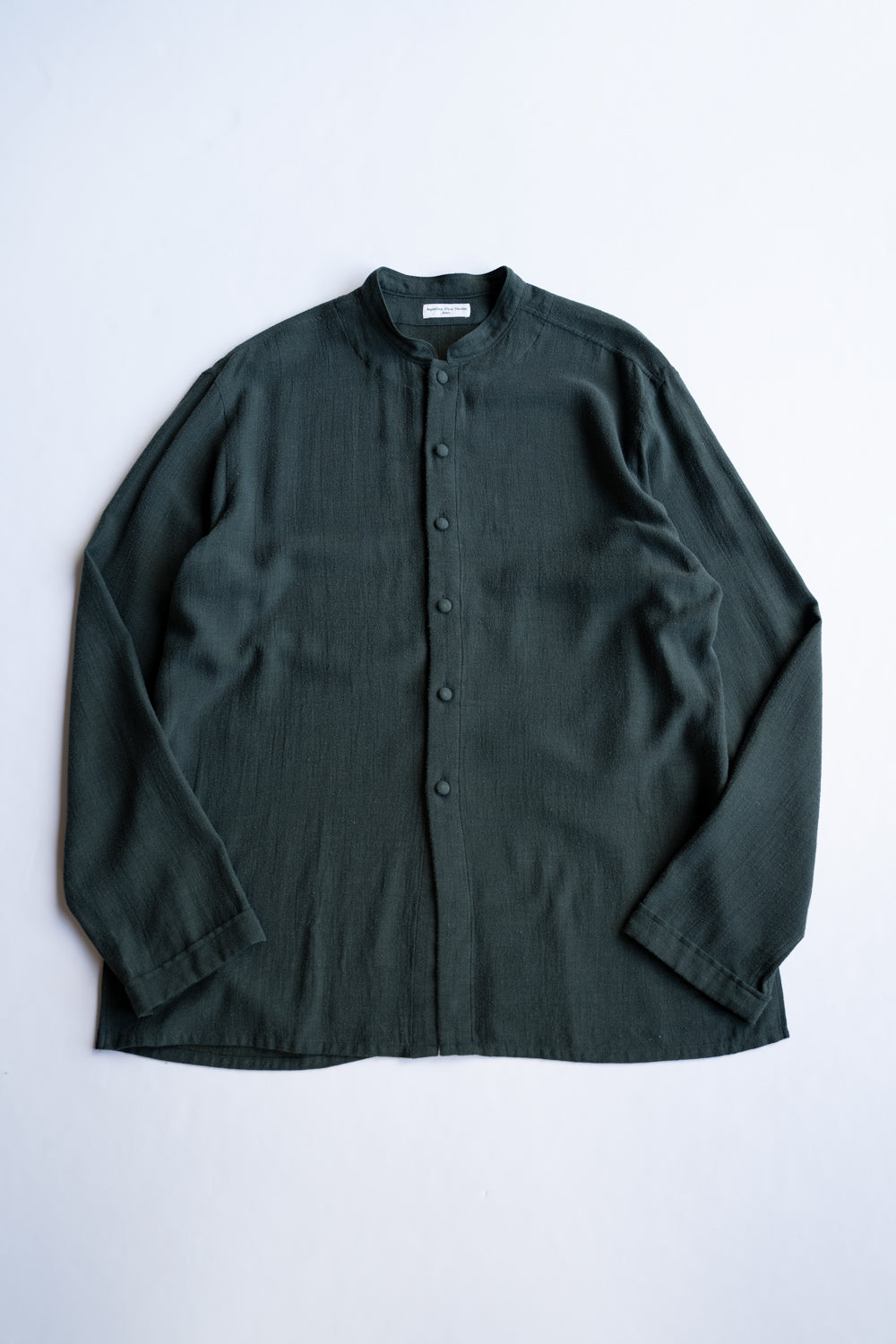 Silk Nep Back Satin Lounge Shirt（EVER GREEN）
