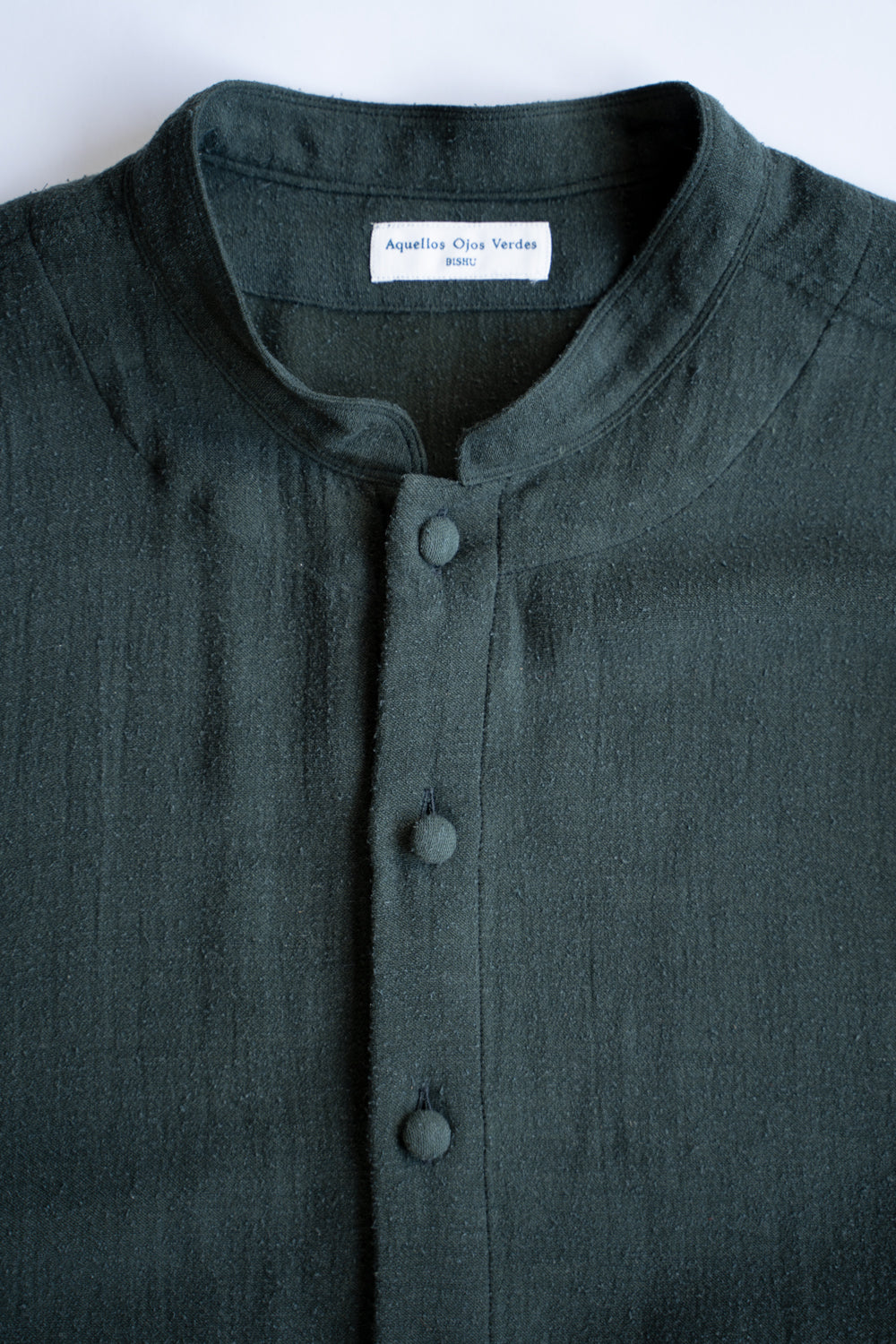 Silk Nep Back Satin Lounge Shirt（EVER GREEN）