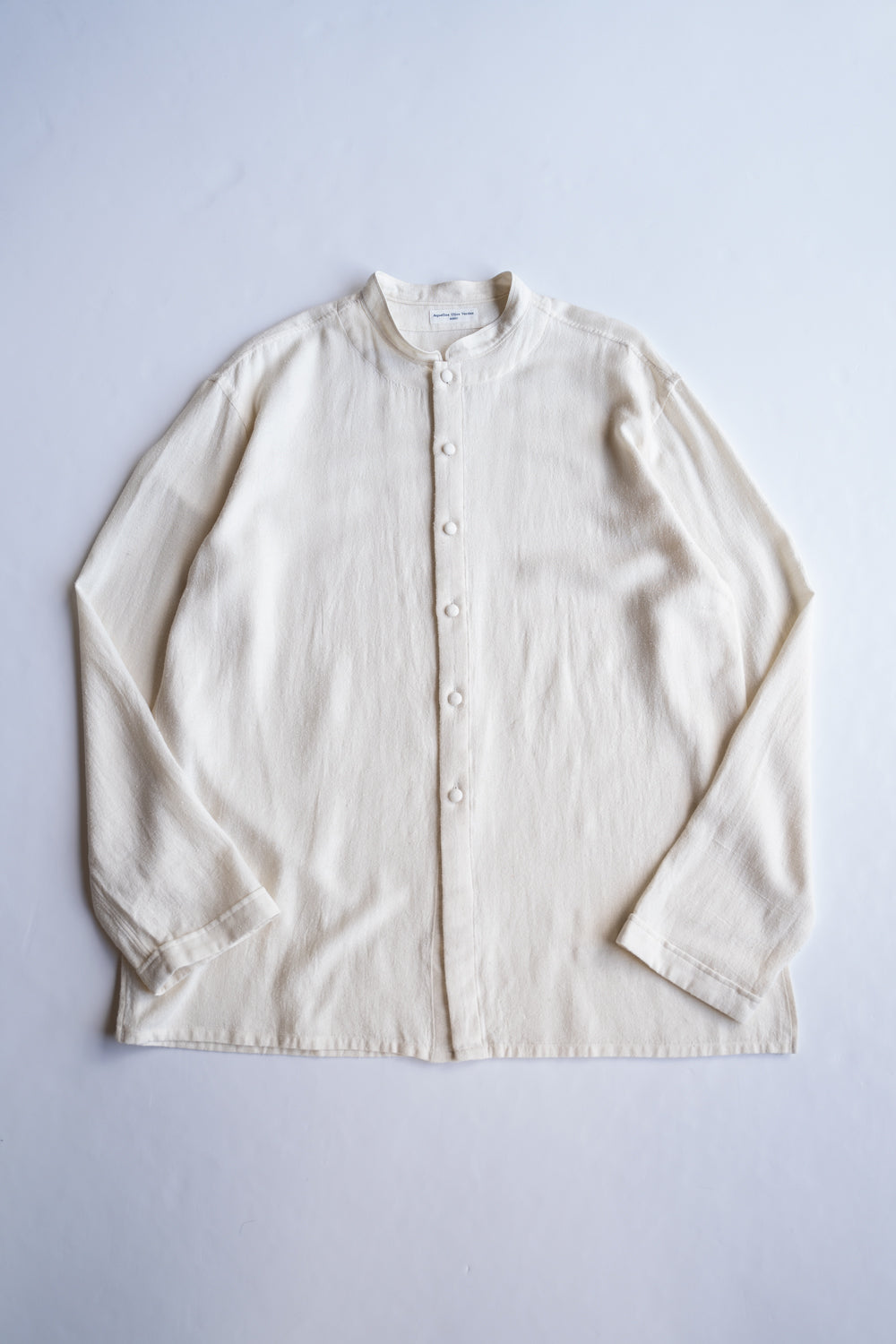 Silk Nep Back Satin Lounge Shirt（OYSTER WHITE）