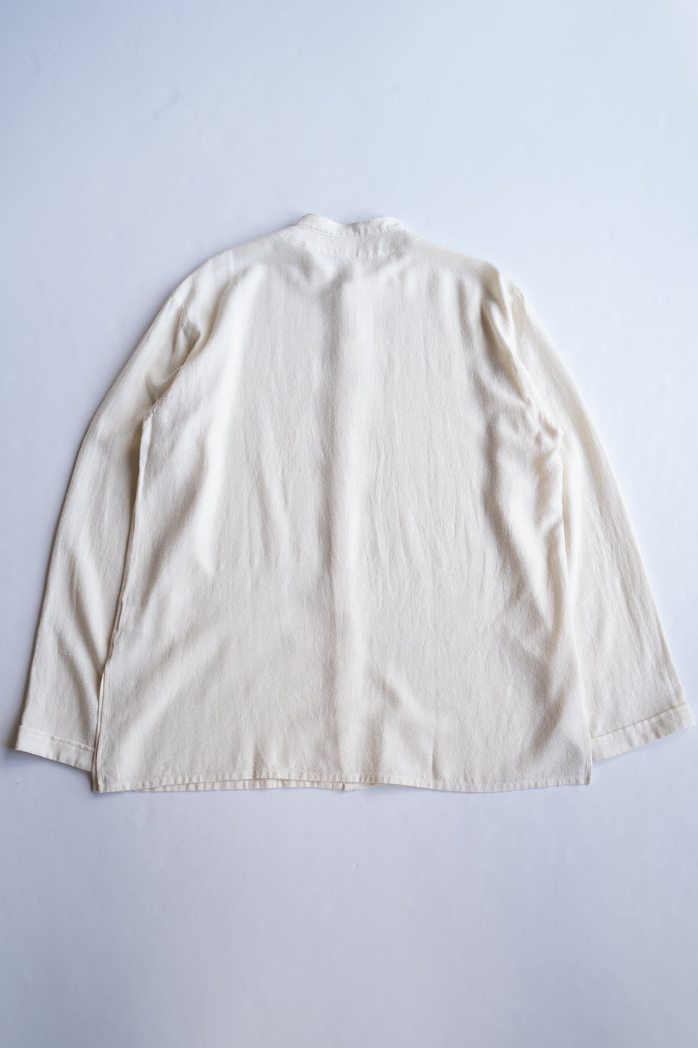 Silk Nep Back Satin Lounge Shirt（OYSTER WHITE）
