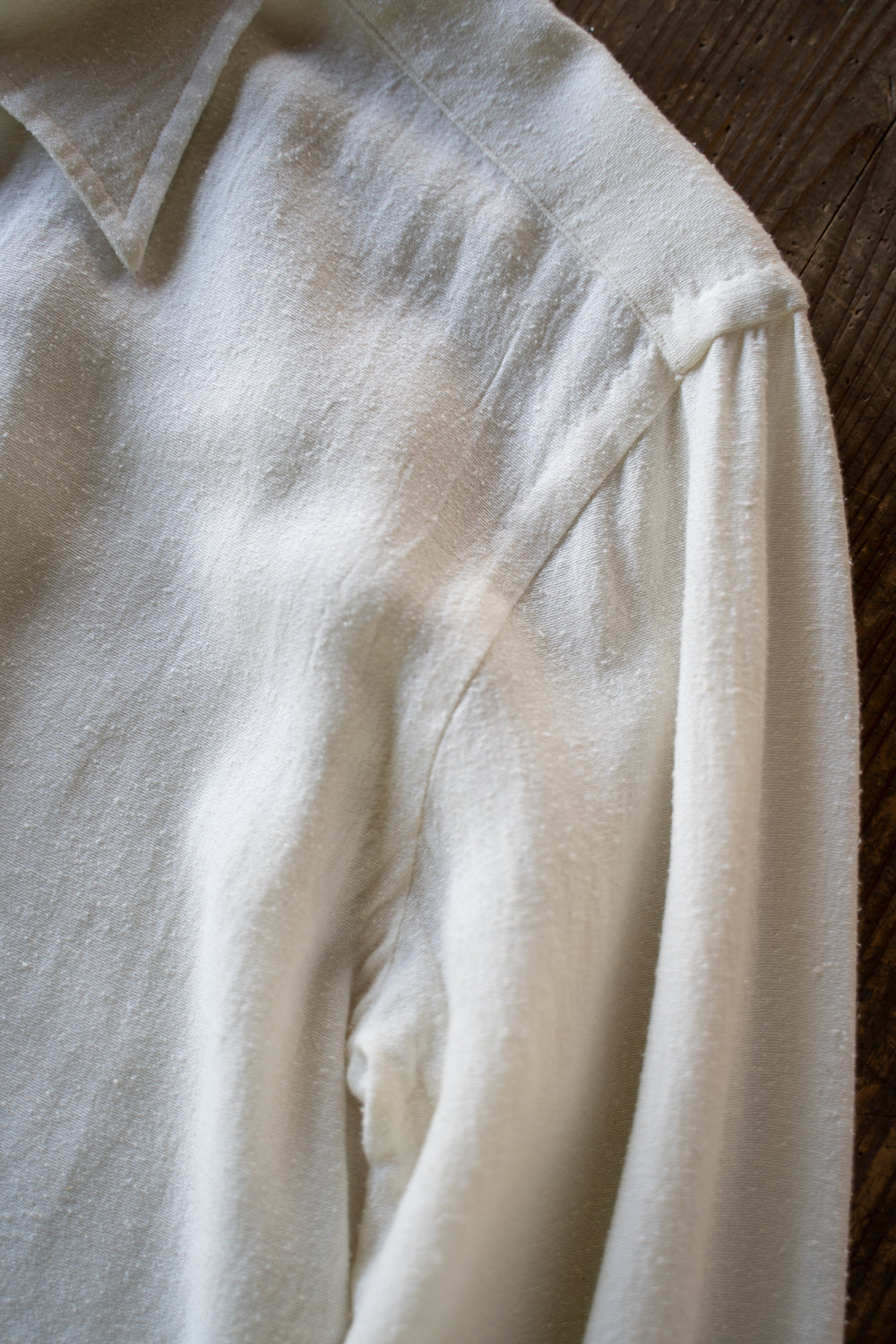 Silk Nep Back Satin Dress2（OYSTER WHITE）