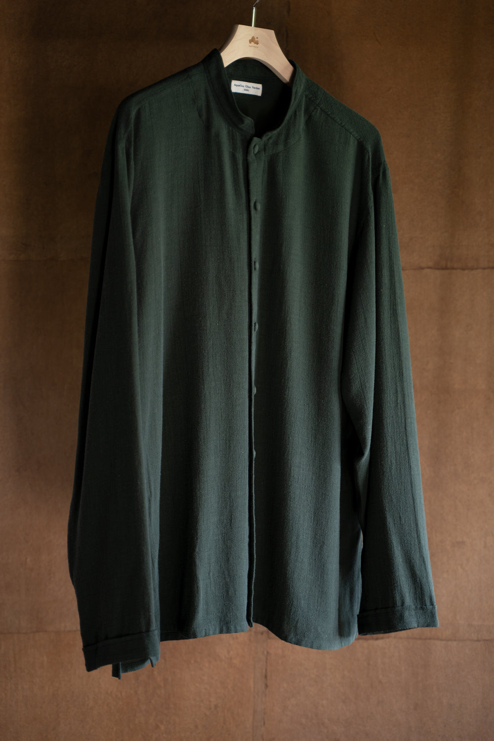 Silk Nep Back Satin Lounge Shirt（EVER GREEN）