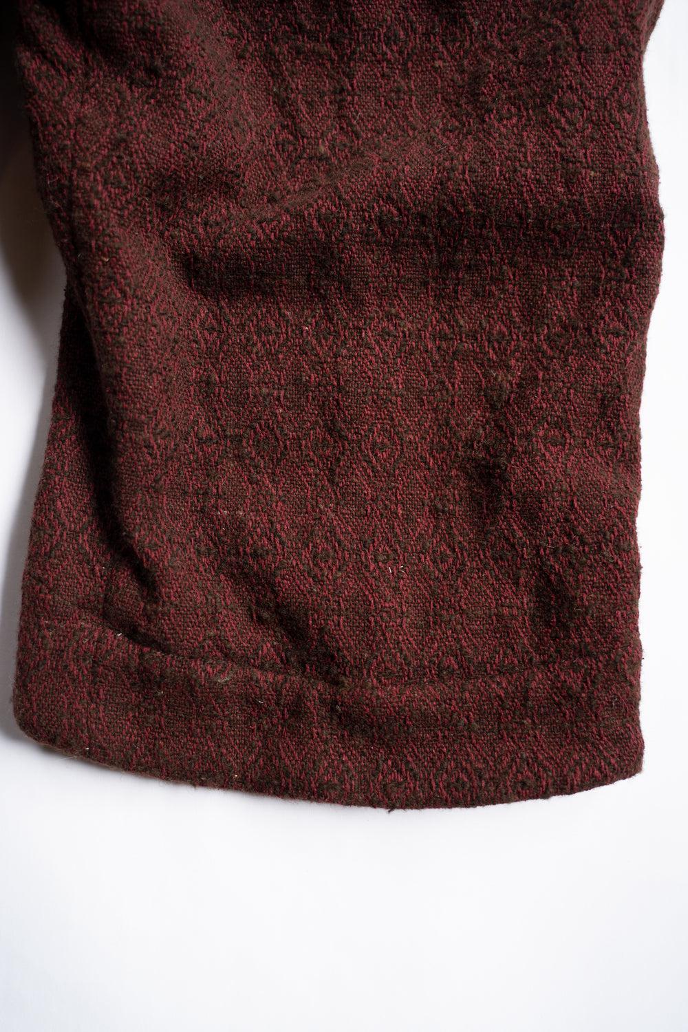 ドビーシルクウール ホックパンツ（DARK RED）