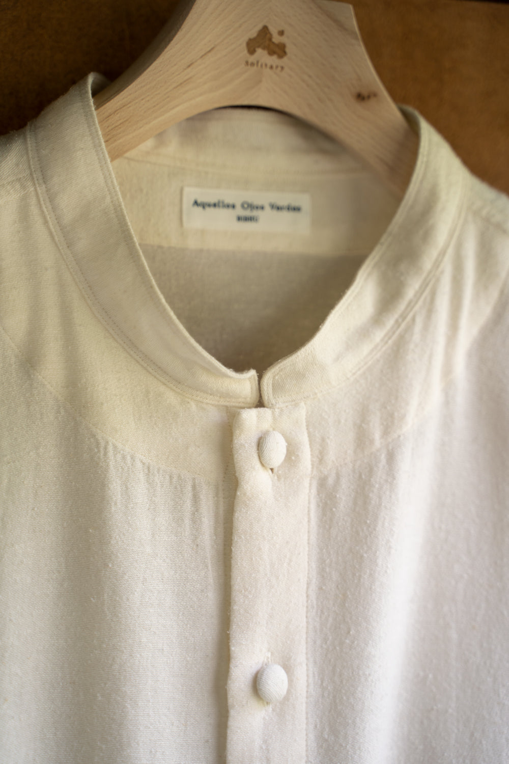 Silk Nep Back Satin Lounge Shirt（OYSTER WHITE）