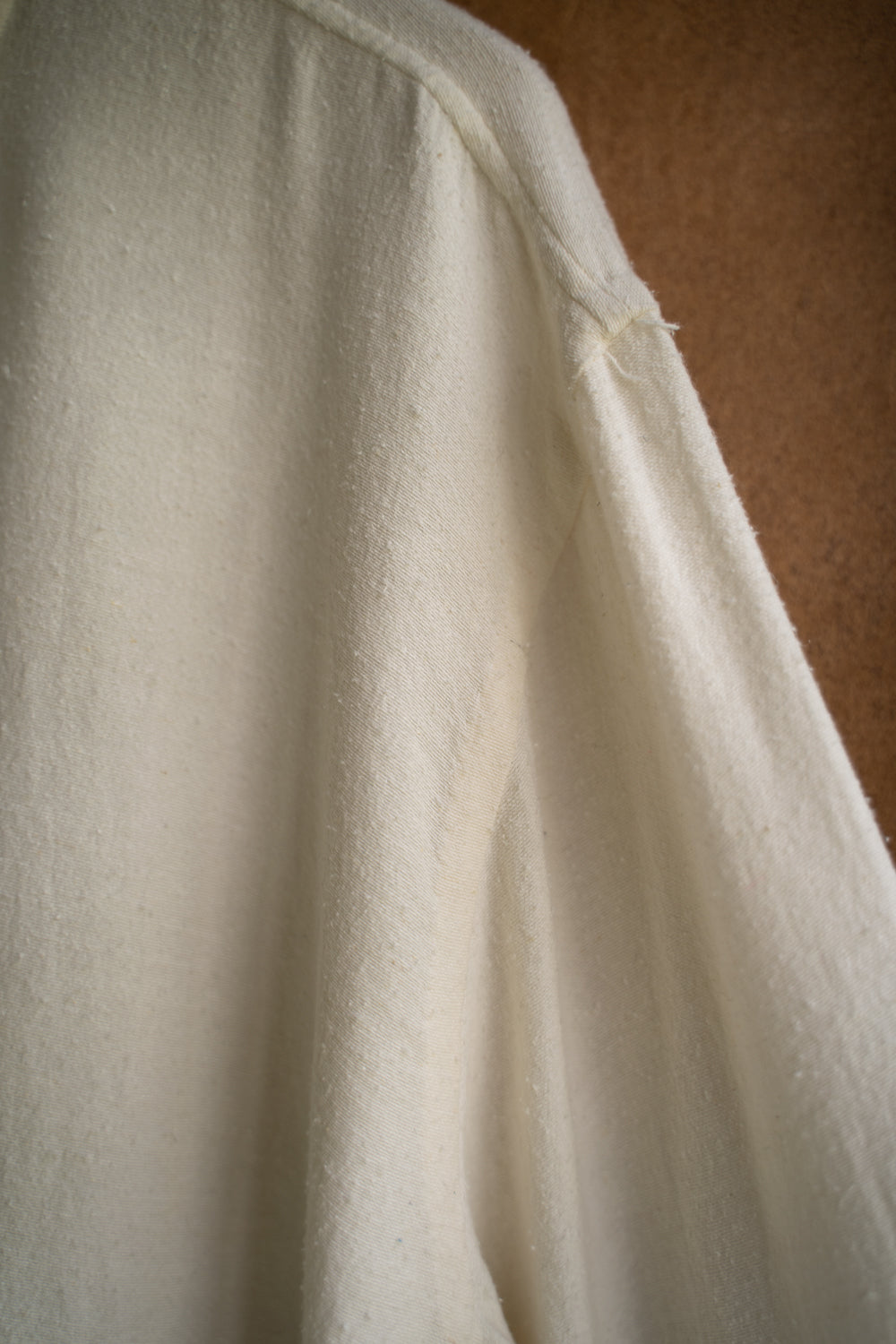 Silk Nep Back Satin Lounge Shirt（OYSTER WHITE）