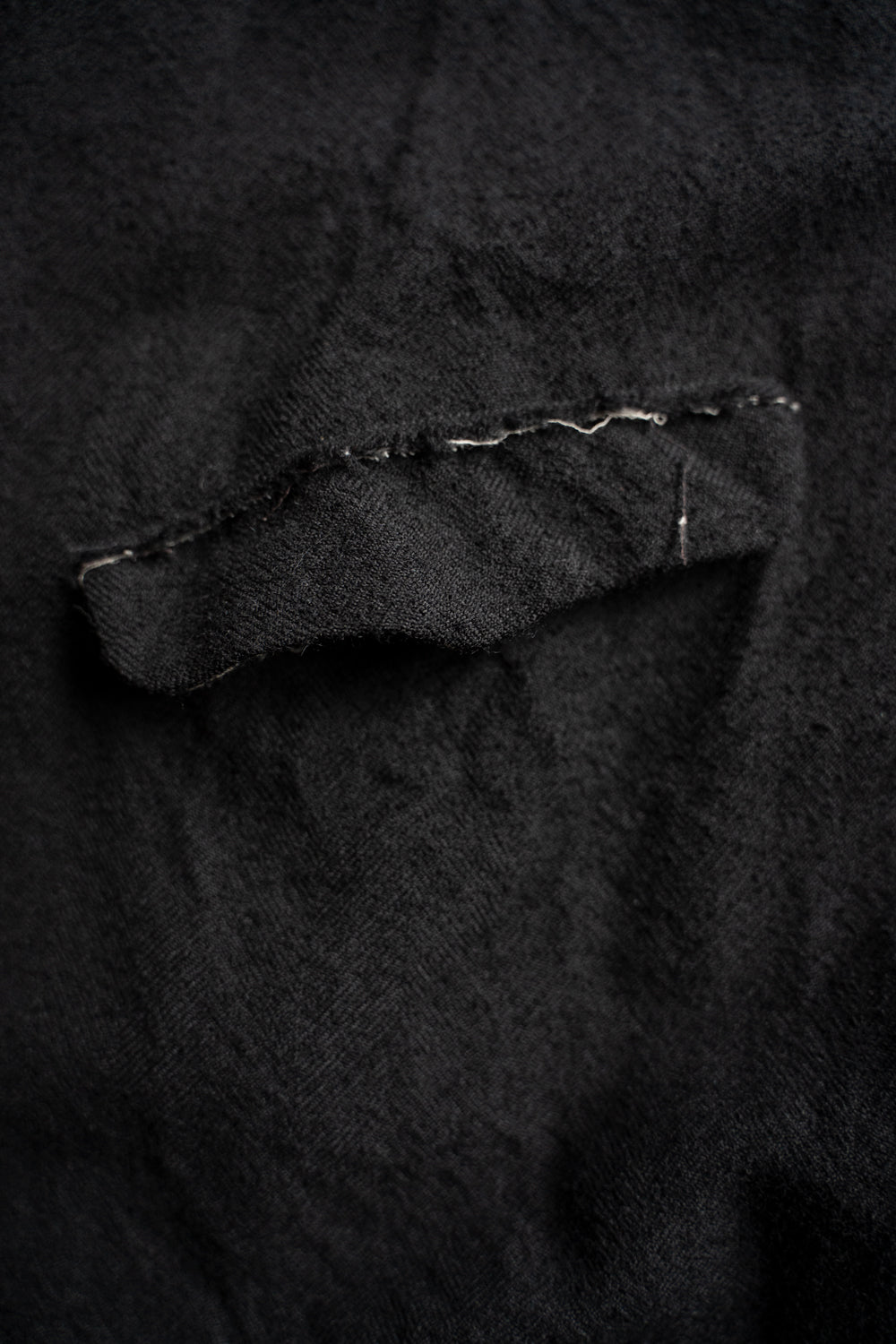 【ラスト1点】ループヤーンヘリンボン ロングコックジャケット（BLACK）