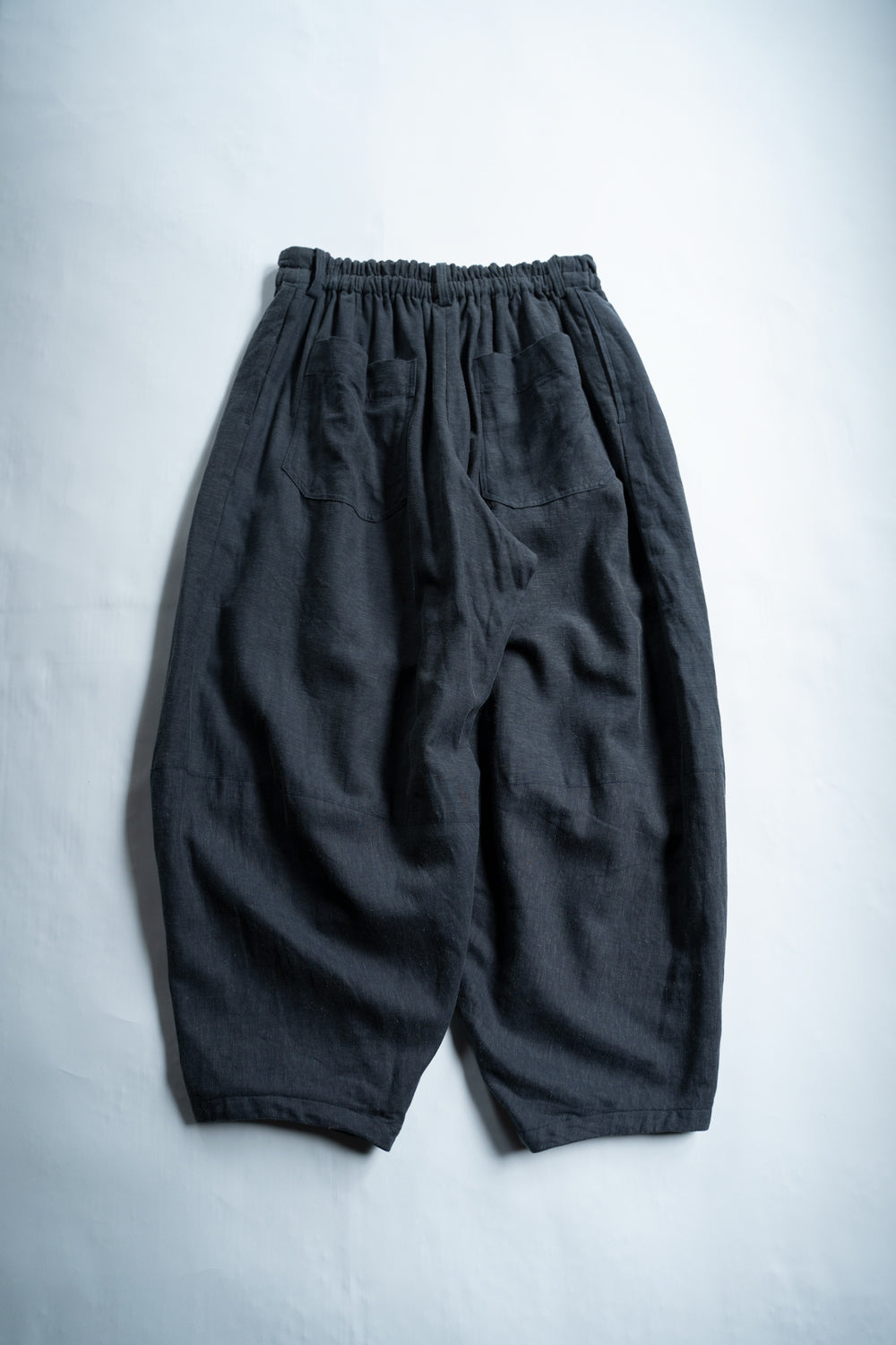 【ラスト1点】ピグメントワッシャーバックサテン サークルパンツ（DARK BLUE）