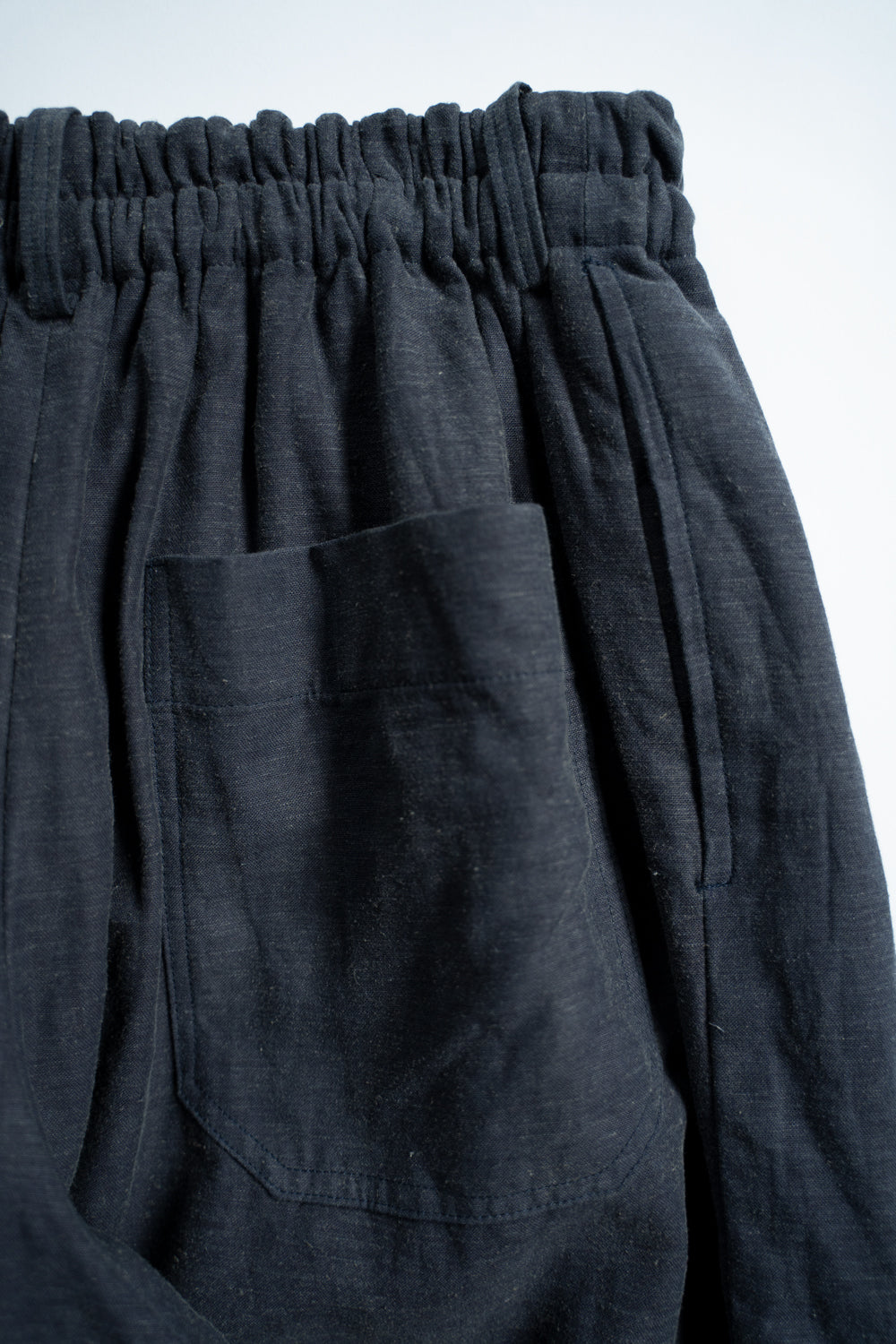 【ラスト1点】ピグメントワッシャーバックサテン サークルパンツ（DARK BLUE）