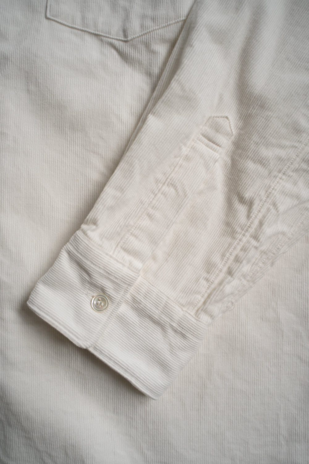 SH01B コーデュロイボックスレギュラーカラーシャツ（OFF WHITE）