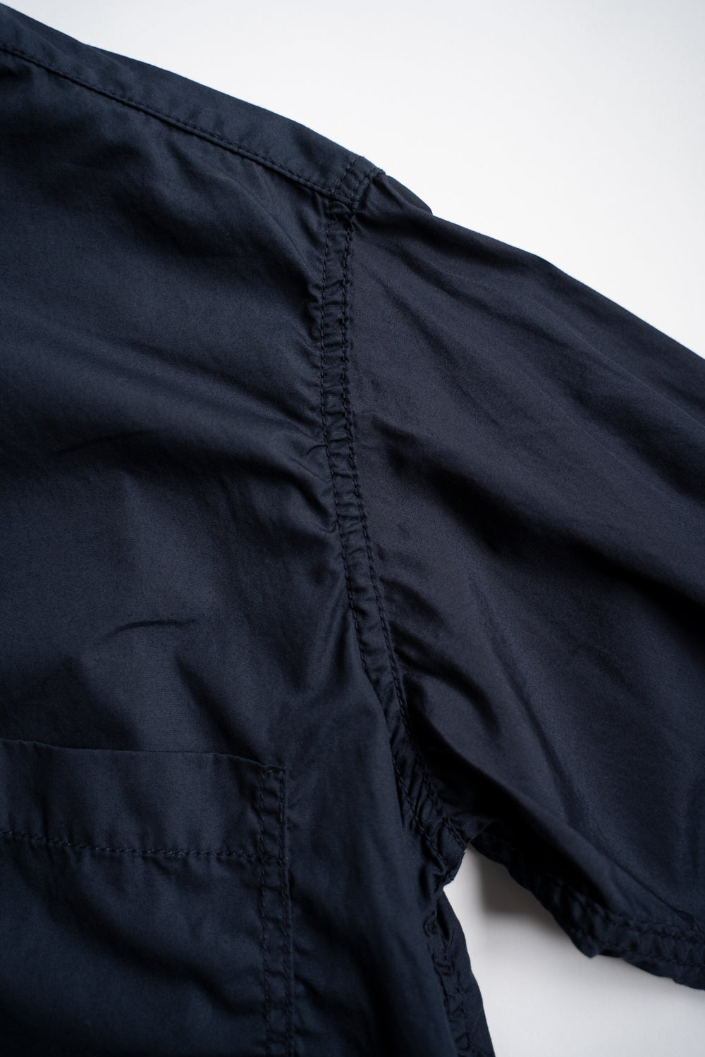 SH06 S 長丈２本針スタンドカラーシャツ（NAVY）