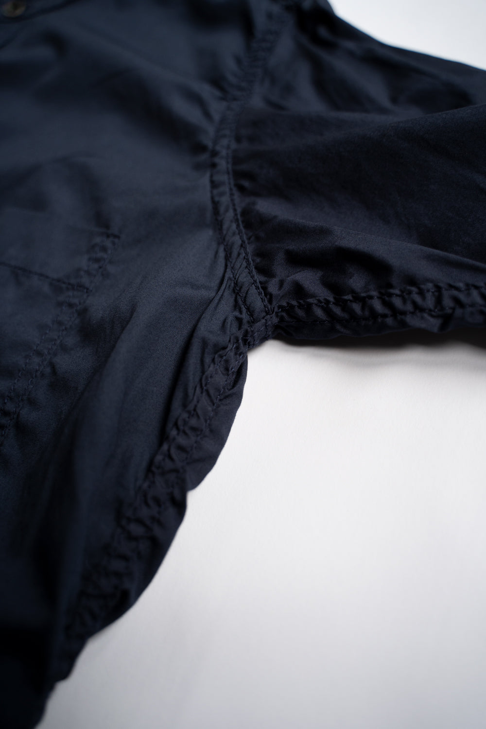 SH06 S 長丈２本針スタンドカラーシャツ（NAVY）