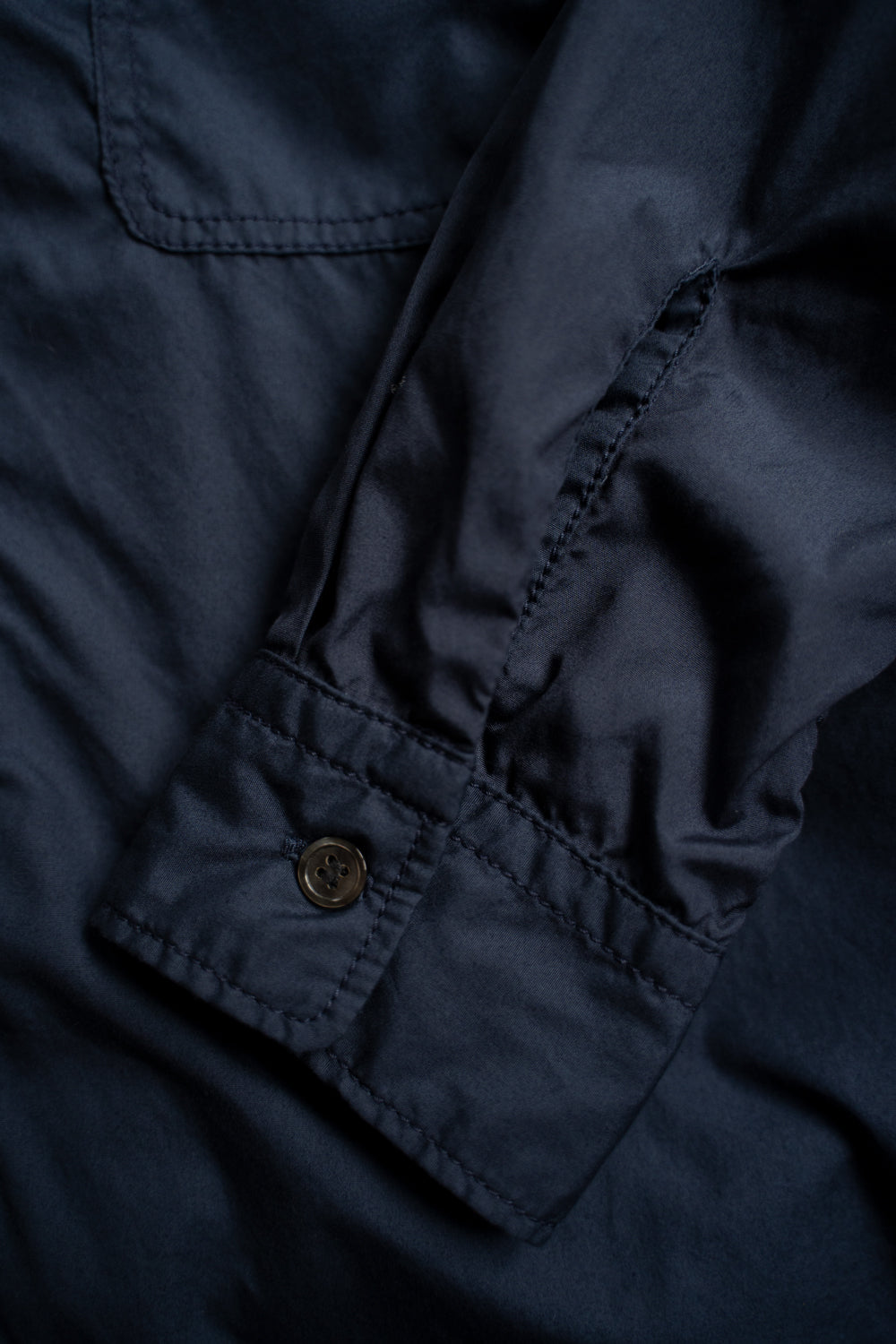 SH06 S 長丈２本針スタンドカラーシャツ（NAVY）