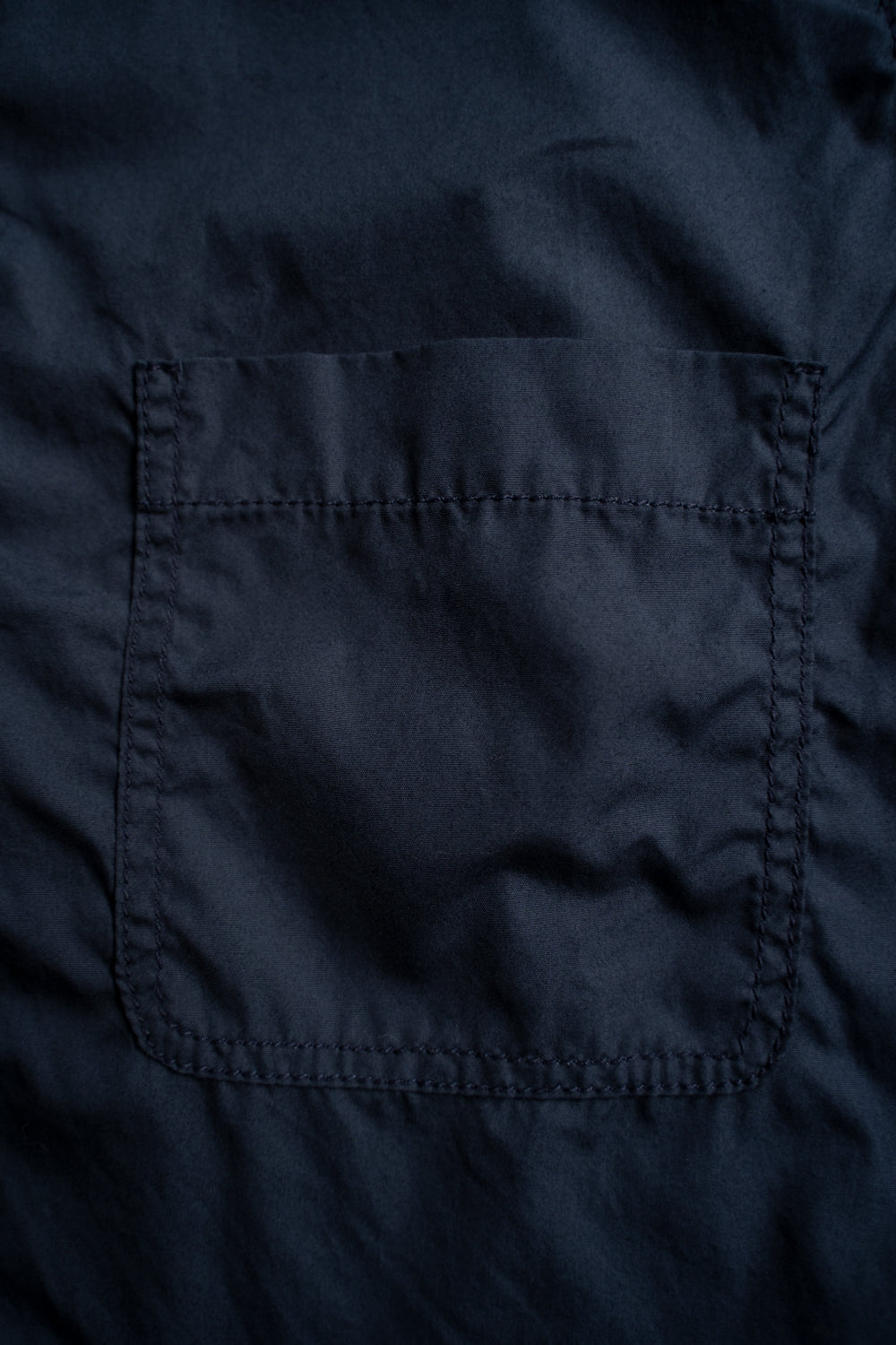 SH06 S 長丈２本針スタンドカラーシャツ（NAVY）