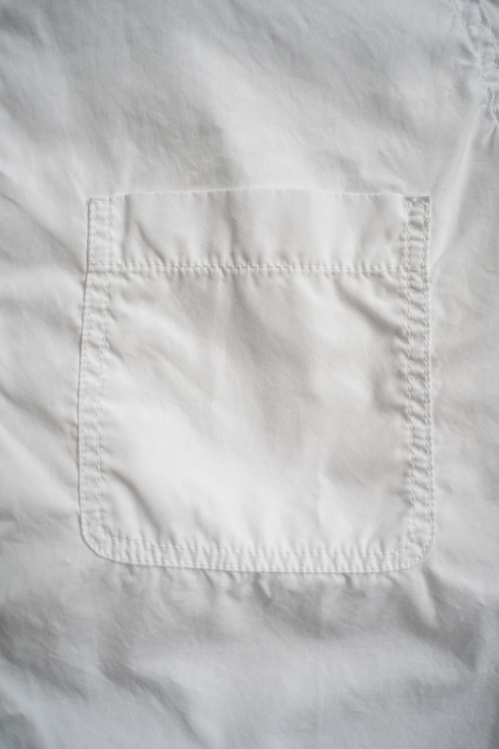 SH06 S 長丈２本針スタンドカラーシャツ（WHITE）