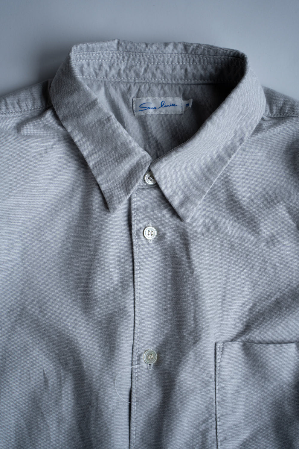 SH01B ボックスレギュラー２本針シャツox（GREY）
