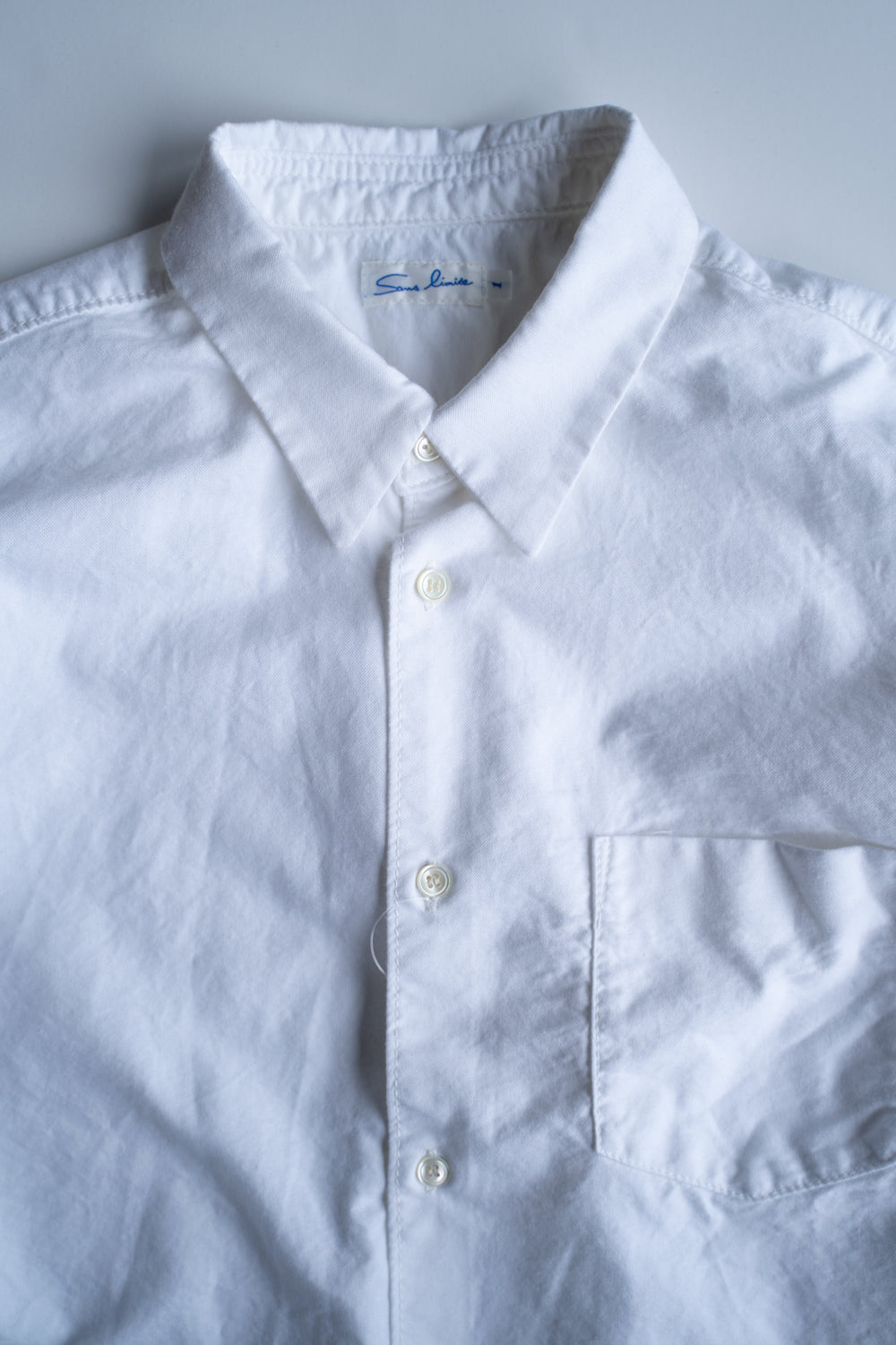 SH01B ボックスレギュラー２本針シャツox（WHITE）