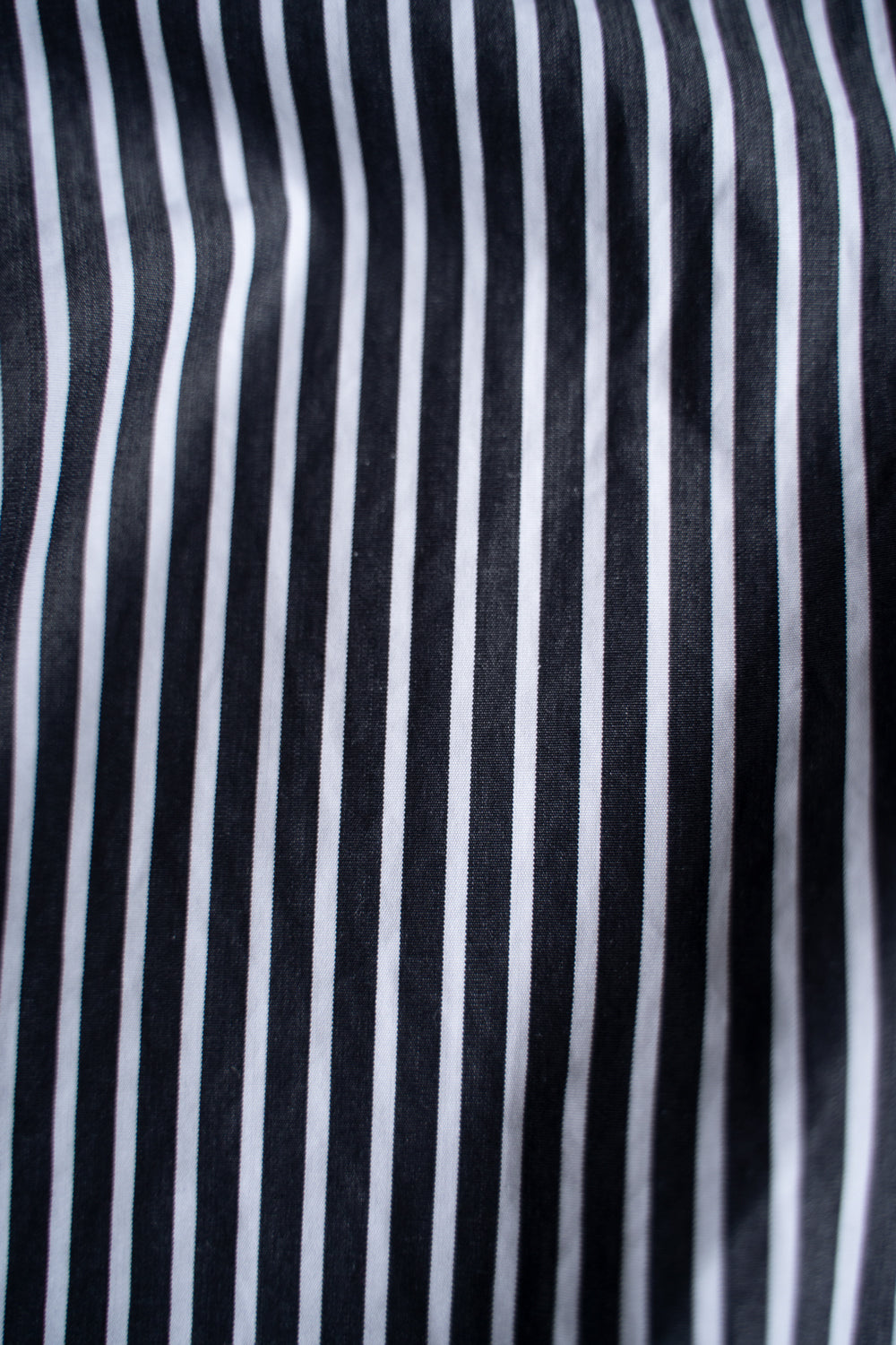SH01B THOMAS MASON ボックスレギュラー2本針シャツ（BLACK STRIPE）