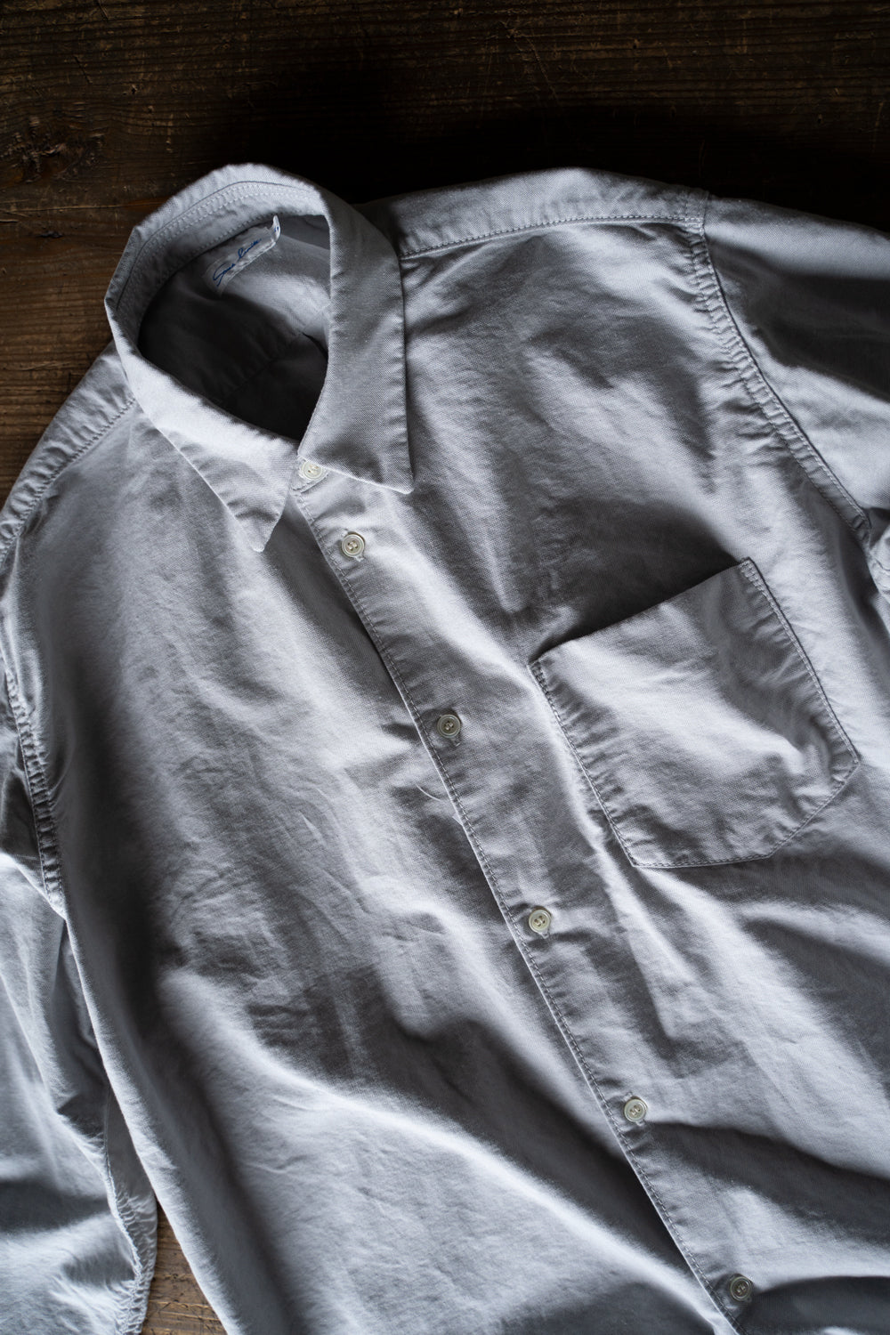 SH01B ボックスレギュラー２本針シャツox（GREY）