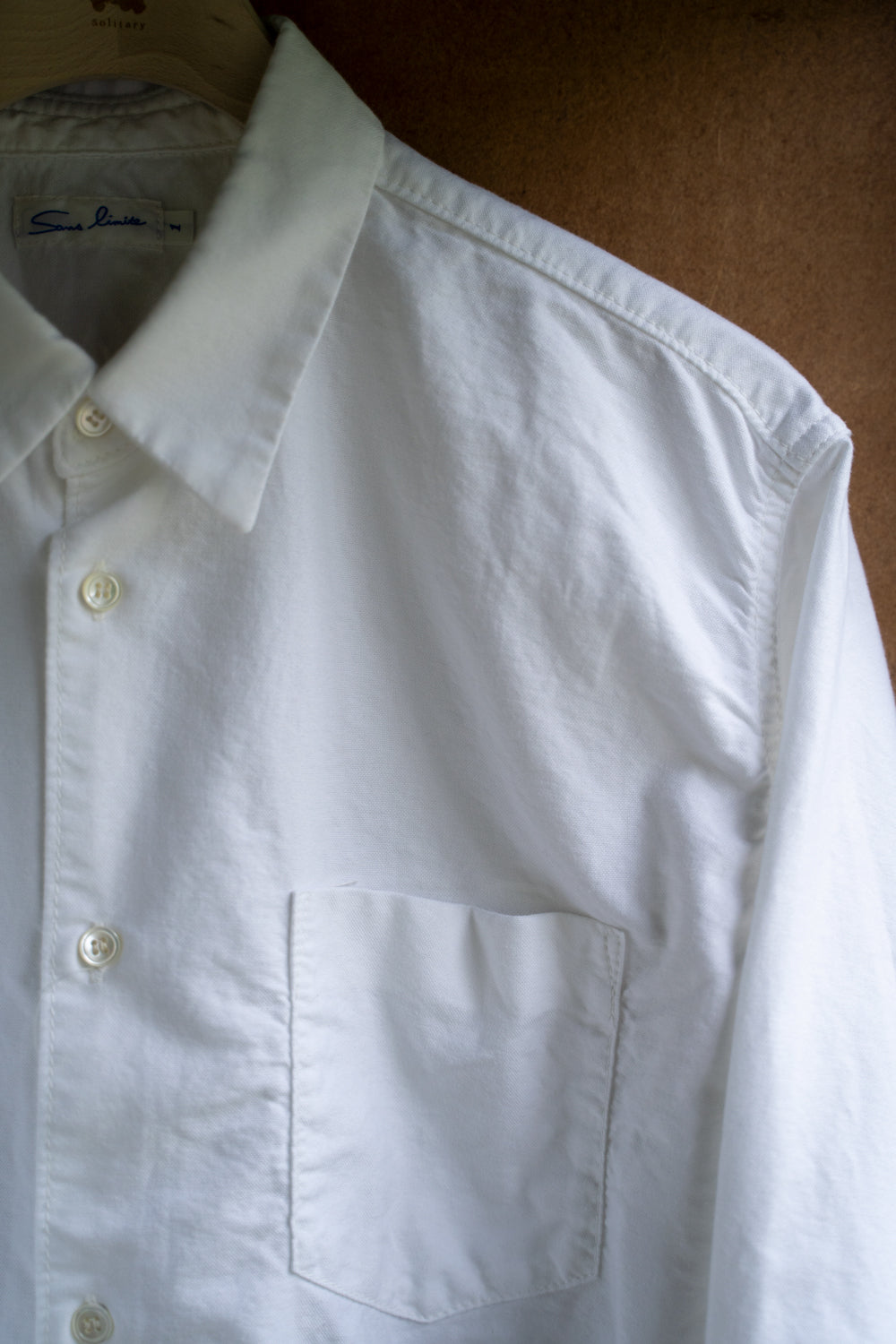 SH01B ボックスレギュラー２本針シャツox（WHITE）