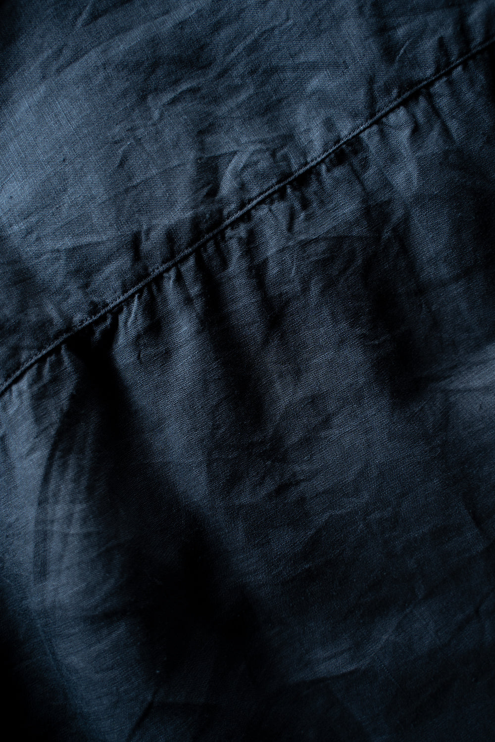 大麻シャツ 3（墨黒）