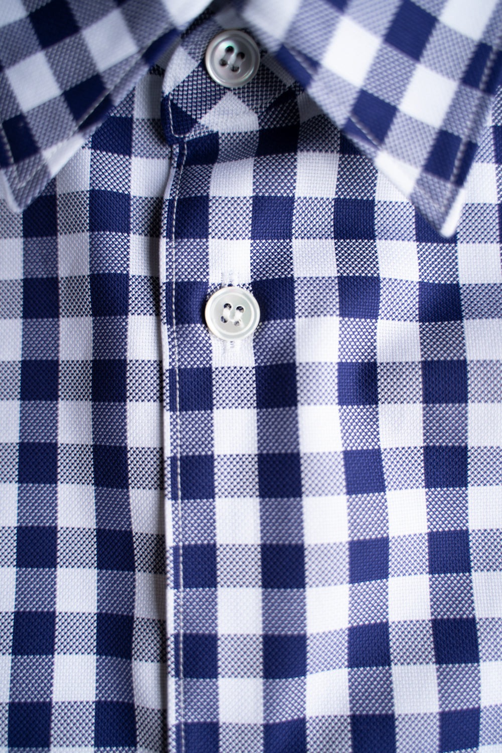 SH01B THOMAS MASON Royal Ox Gingham レギュラーカラーシャツ（NAVY）