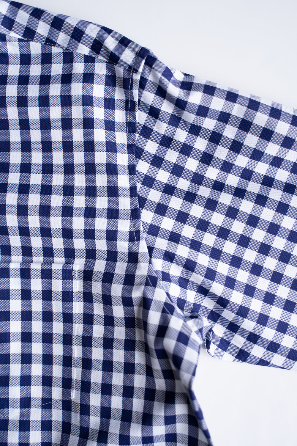 SH01B THOMAS MASON Royal Ox Gingham レギュラーカラーシャツ（NAVY）