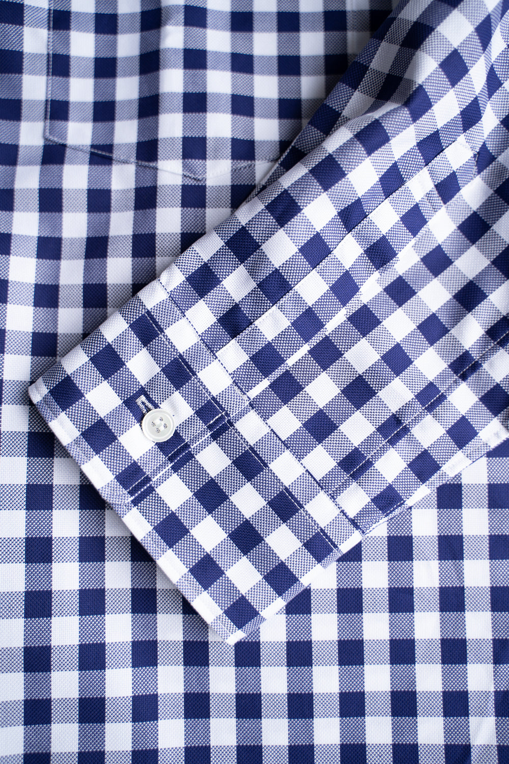 SH01B THOMAS MASON Royal Ox Gingham レギュラーカラーシャツ（NAVY）
