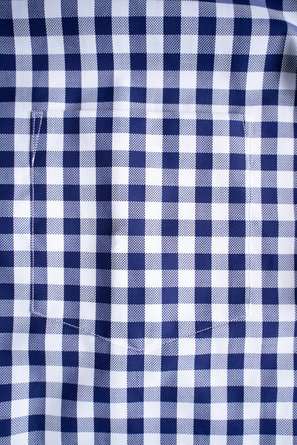 SH01B THOMAS MASON Royal Ox Gingham レギュラーカラーシャツ（NAVY）