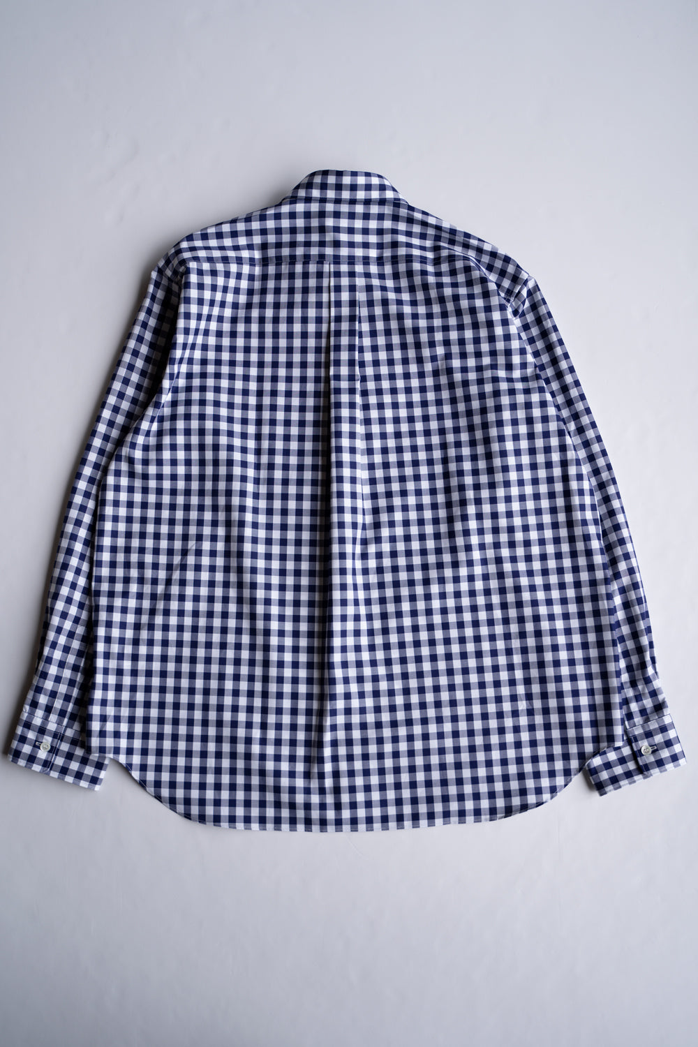 SH01B THOMAS MASON Royal Ox Gingham レギュラーカラーシャツ（NAVY）