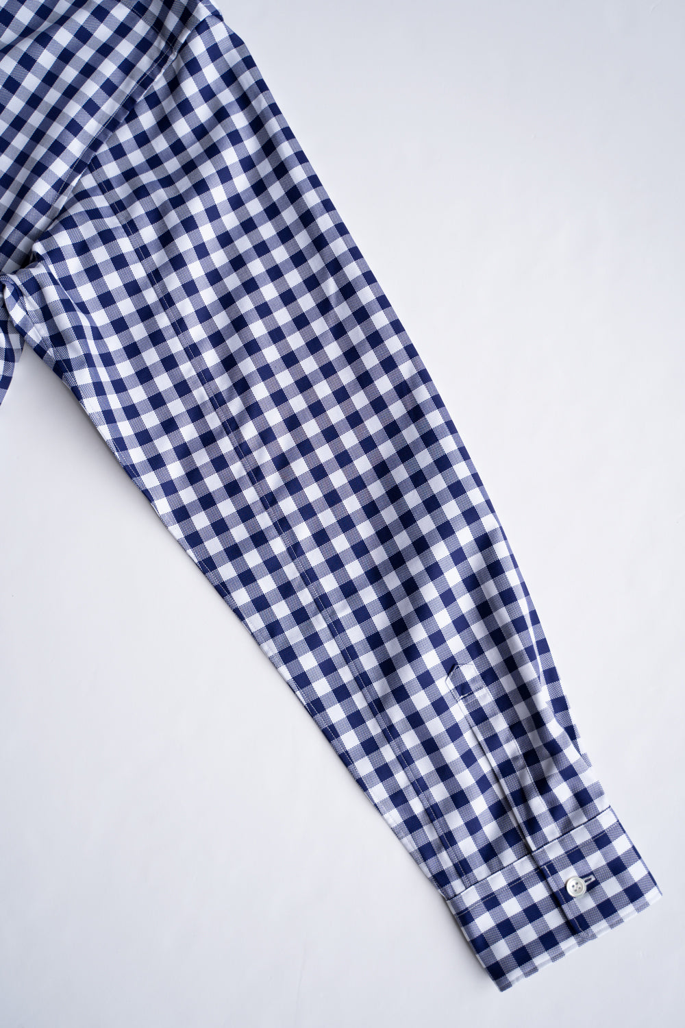 SH01B THOMAS MASON Royal Ox Gingham レギュラーカラーシャツ（NAVY）