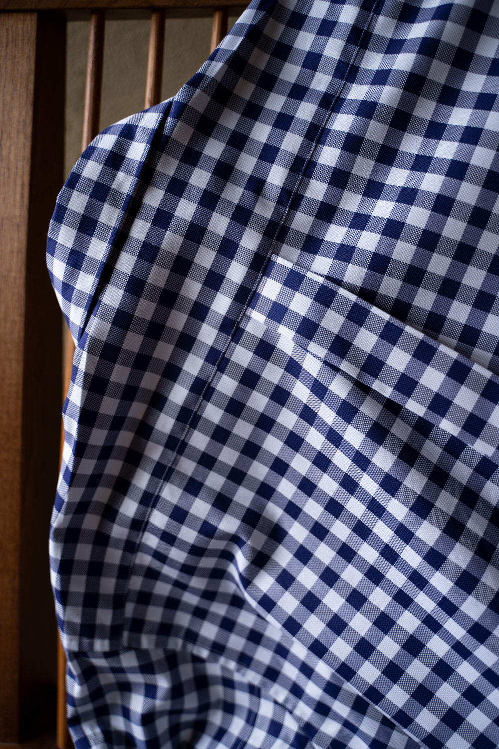 SH01B THOMAS MASON Royal Ox Gingham レギュラーカラーシャツ（NAVY）