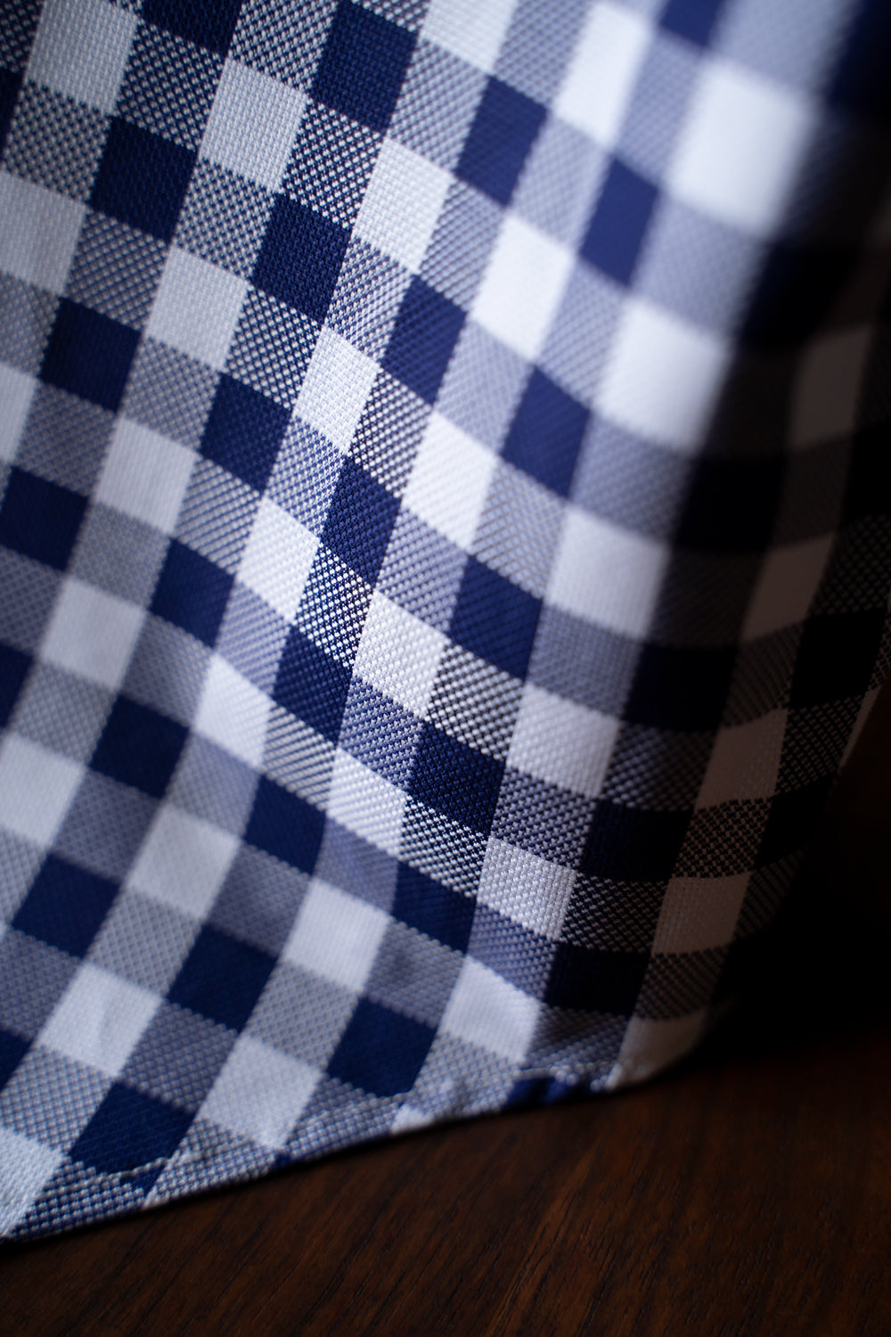 SH01B THOMAS MASON Royal Ox Gingham レギュラーカラーシャツ（NAVY）