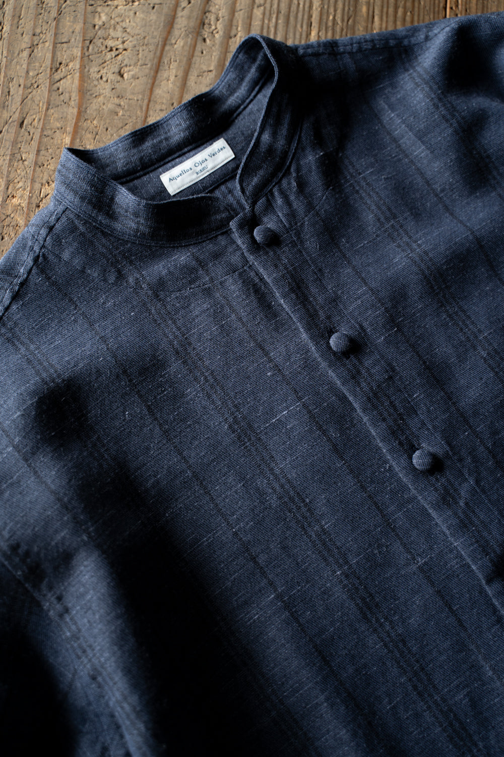 Ethnic Stripe Lounge Shirt（SMALT BLUE）