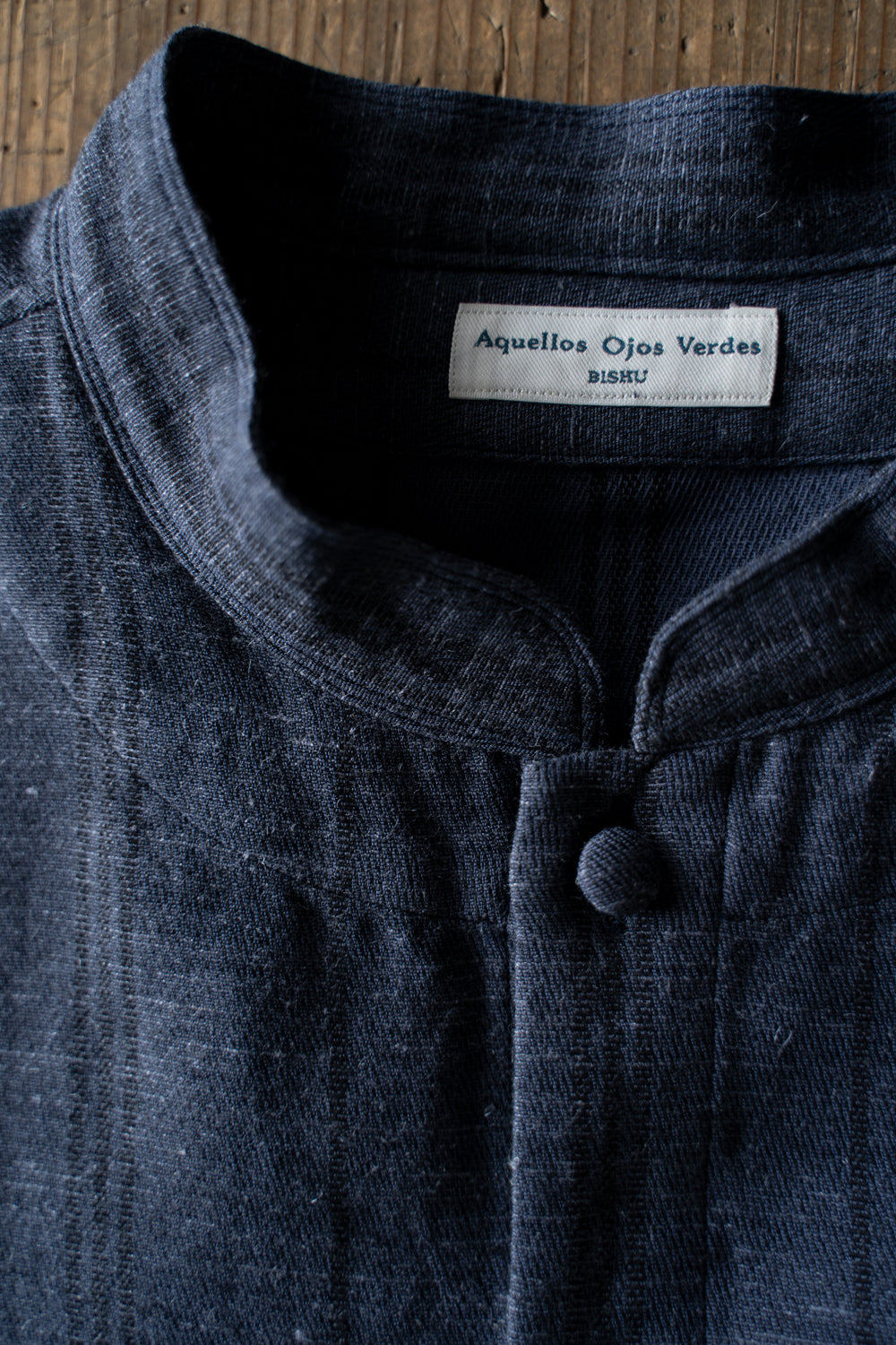Ethnic Stripe Lounge Shirt（SMALT BLUE）