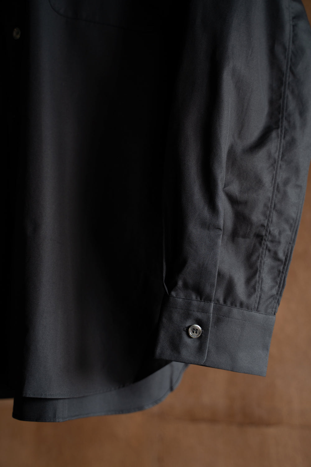 SH04B ブロードボックスNEWワイドカラーシャツ（BLACK）