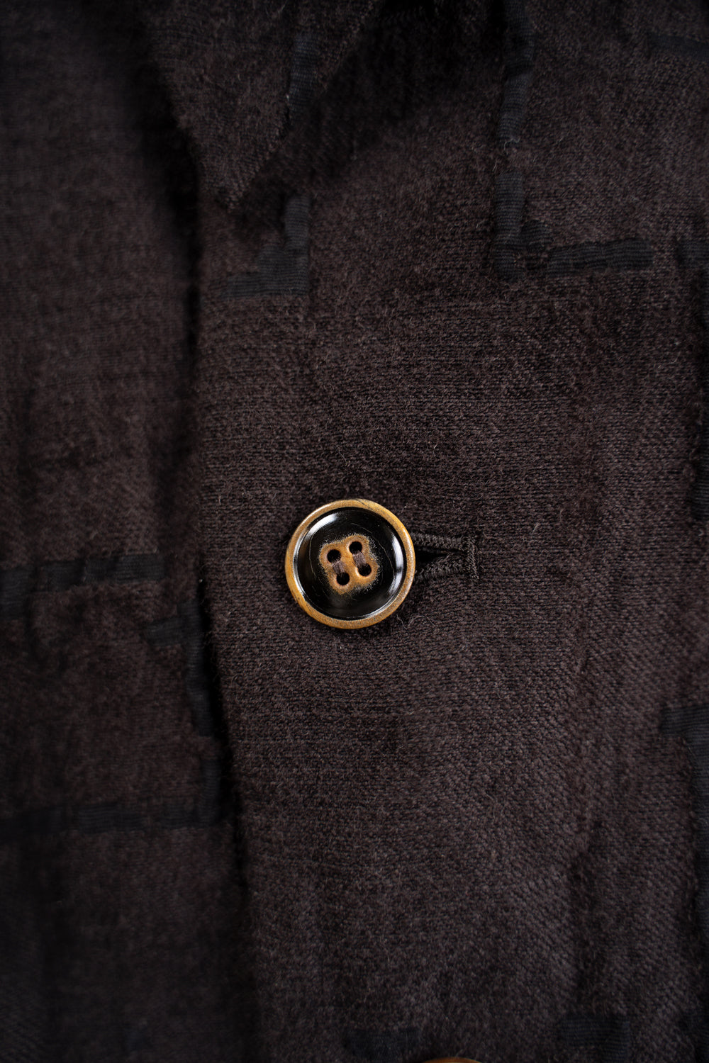 【ラスト1点】Site Plan Jaquard Long Cock Jacket/サイトプランジャカードロングコックジャケット（DARK BROWN）