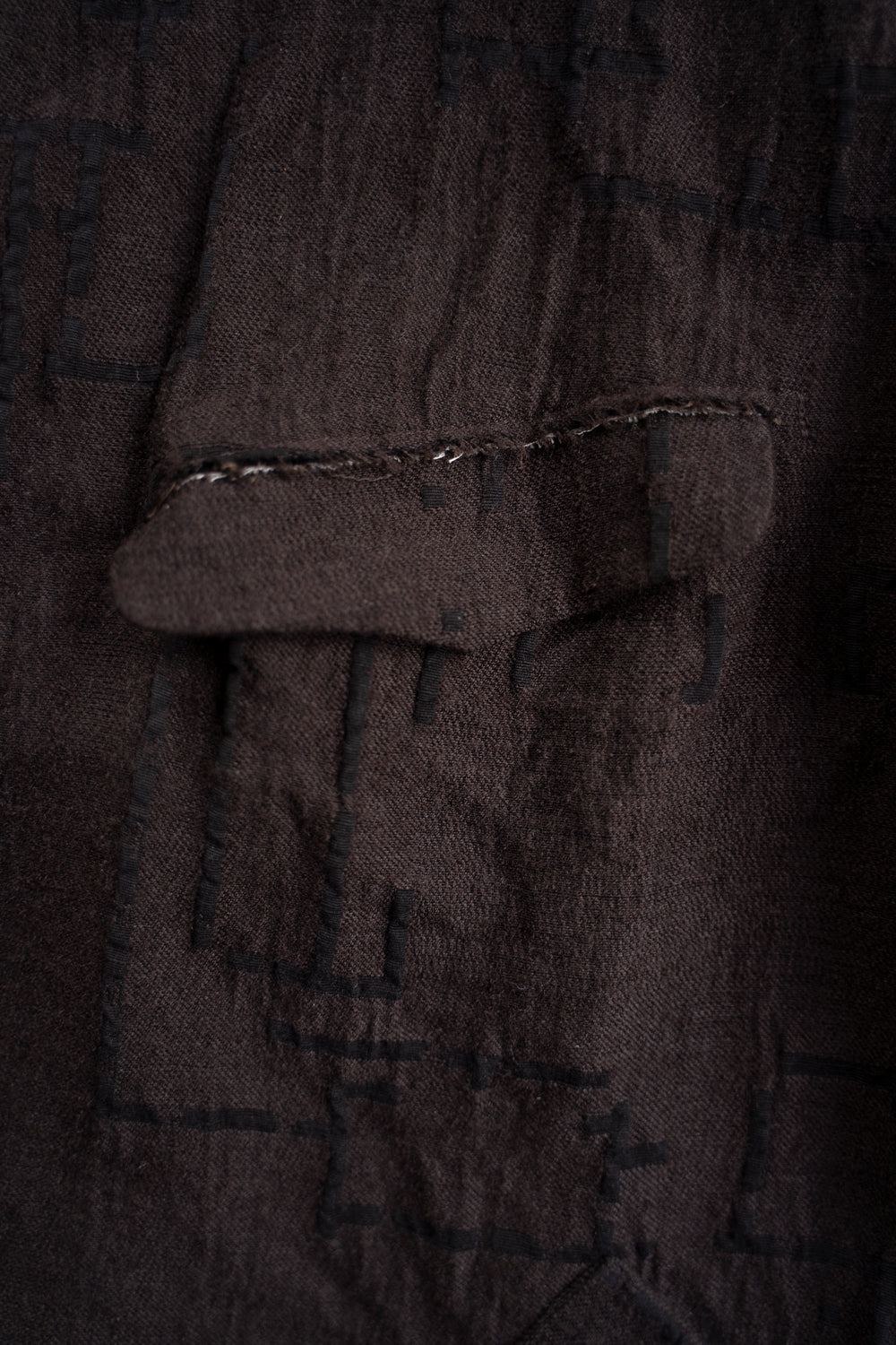 【ラスト1点】Site Plan Jaquard Long Cock Jacket/サイトプランジャカードロングコックジャケット（DARK BROWN）