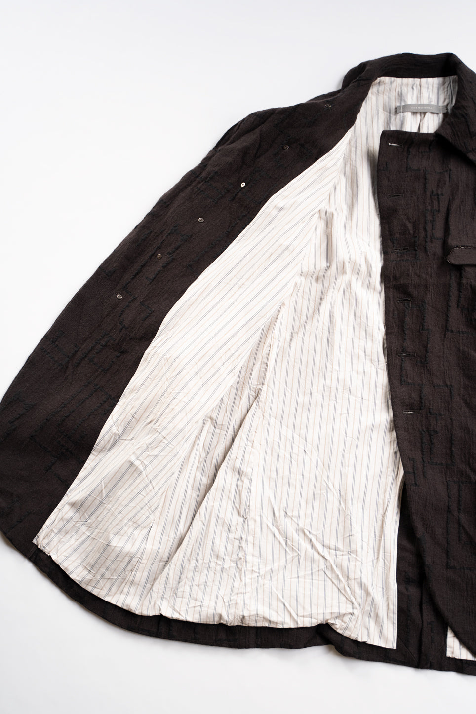 【ラスト1点】Site Plan Jaquard Long Cock Jacket/サイトプランジャカードロングコックジャケット（DARK BROWN）