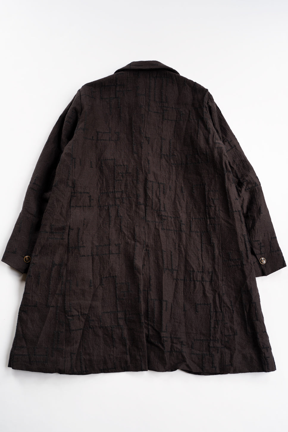【ラスト1点】Site Plan Jaquard Long Cock Jacket/サイトプランジャカードロングコックジャケット（DARK BROWN）