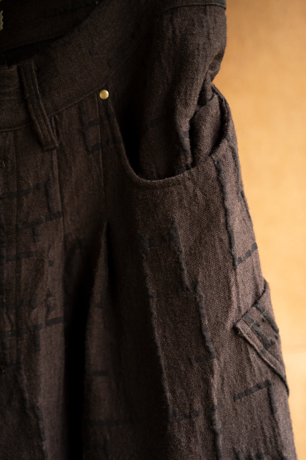 Site Plan Jaquard Curved Yoke Pants/サイトプランジャカードカーブドヨークパンツ（DARK GRAY）