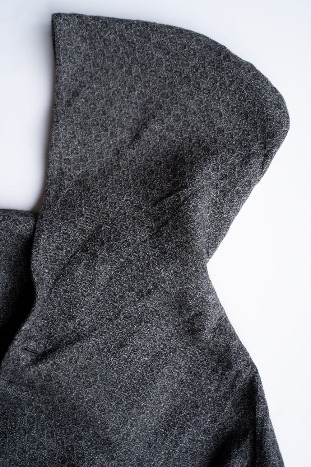 【ラスト1点】Square Dobby Cloth Hooded Coat/スクエアドビークロスフーデッドコート（DARK GRAY）