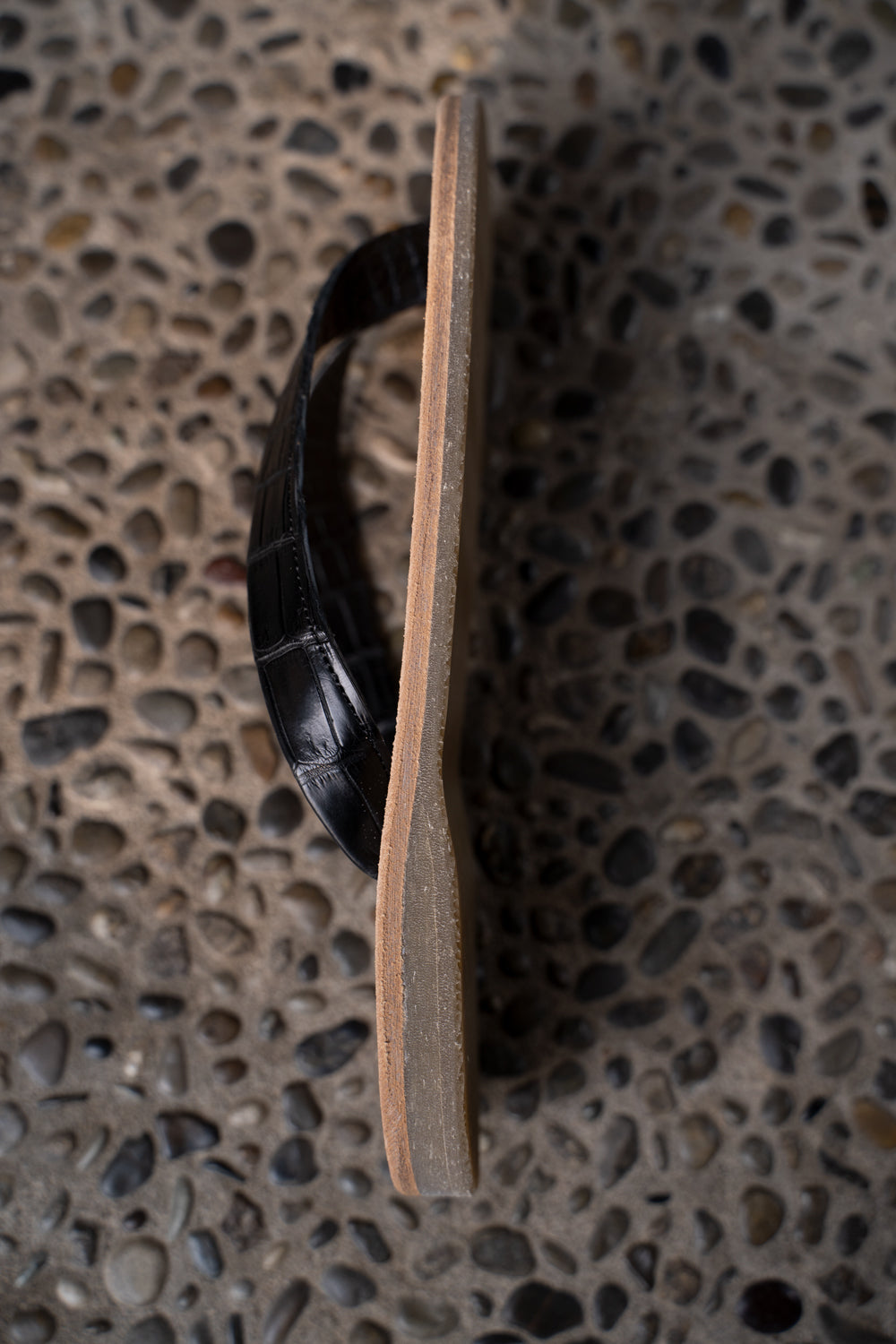 【ラスト1点】B-Sandals-Crocodile（BLACK）