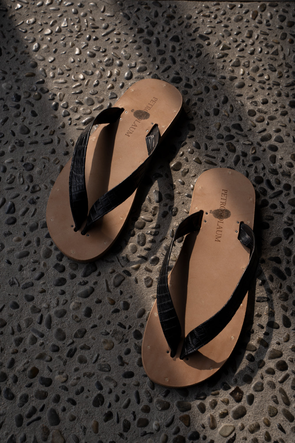 B-Sandals（Crocodile-BLACK）