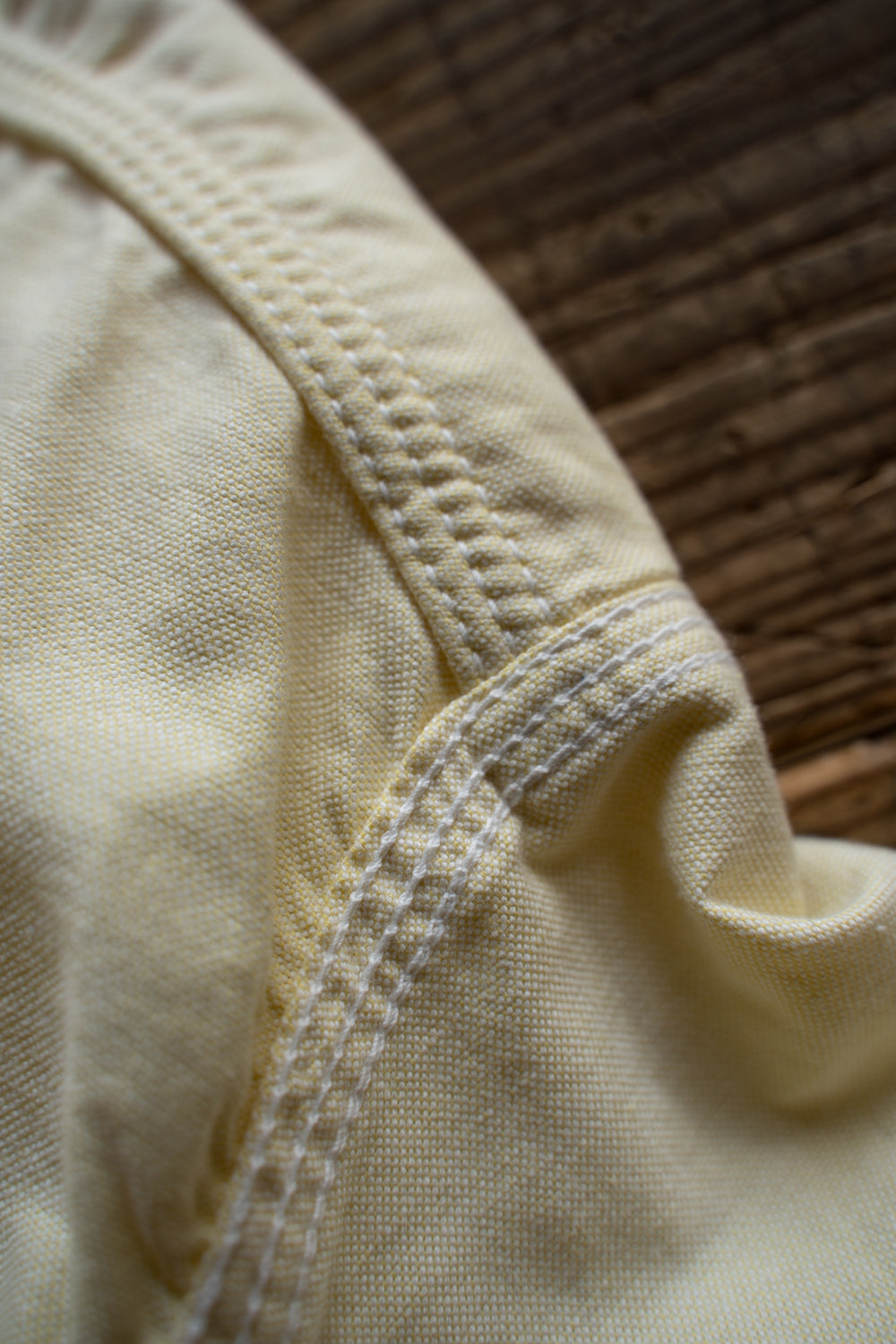 SH04B ボックスワイド3本針シャツ ox（YELLOW）