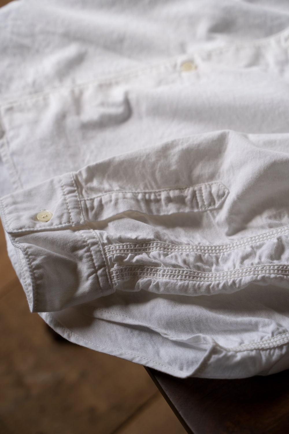 SH04B ボックスワイド3本針シャツ ox（WHITE）