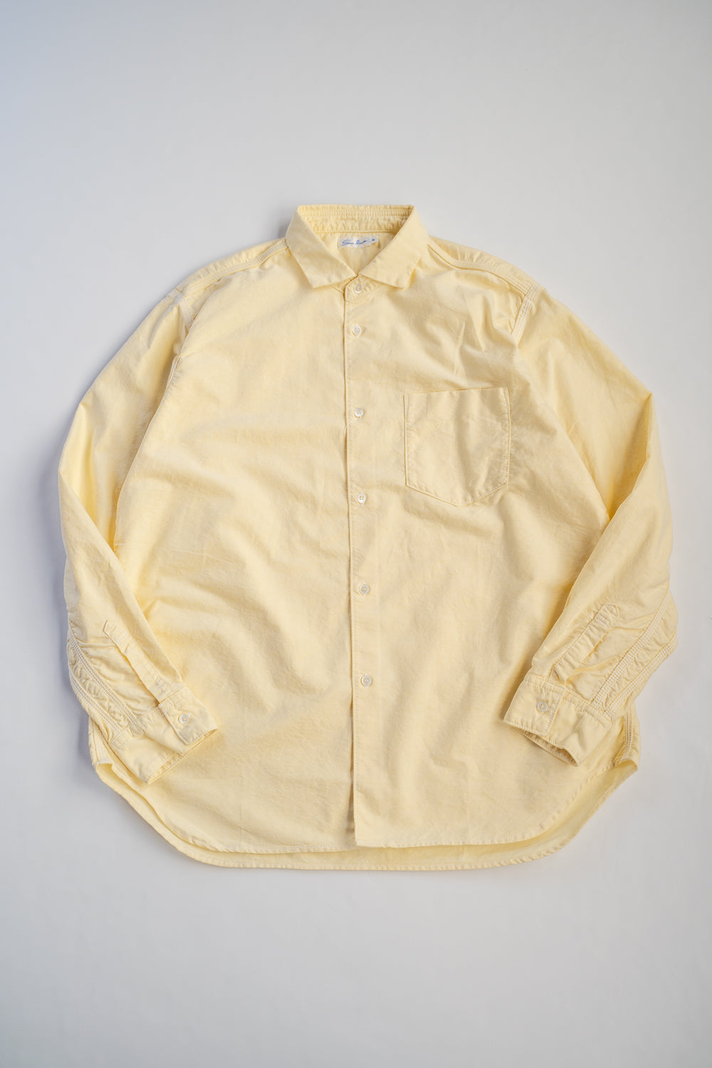 SH04B ボックスワイド3本針シャツ ox（YELLOW）