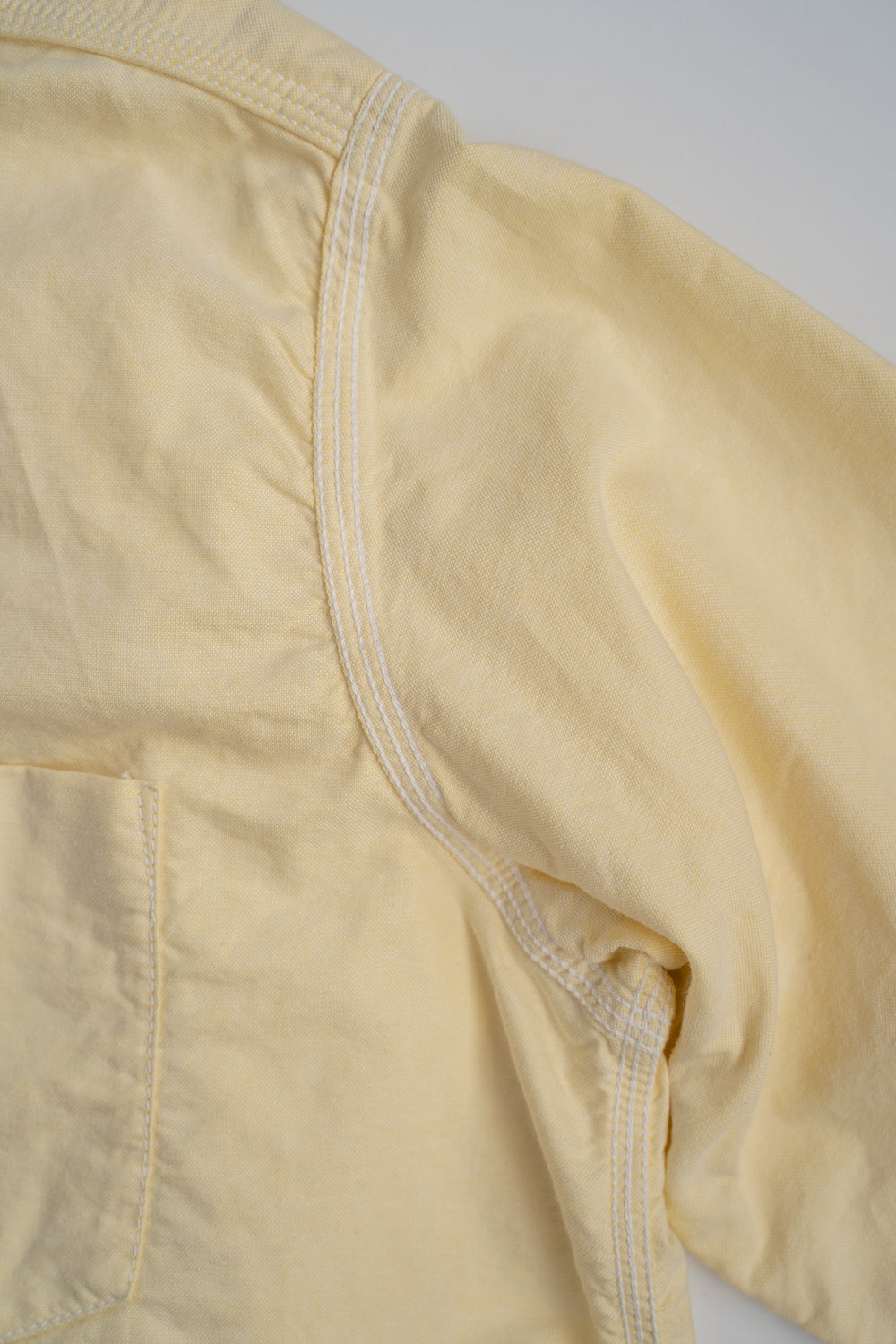 SH04B ボックスワイド3本針シャツ ox（YELLOW）